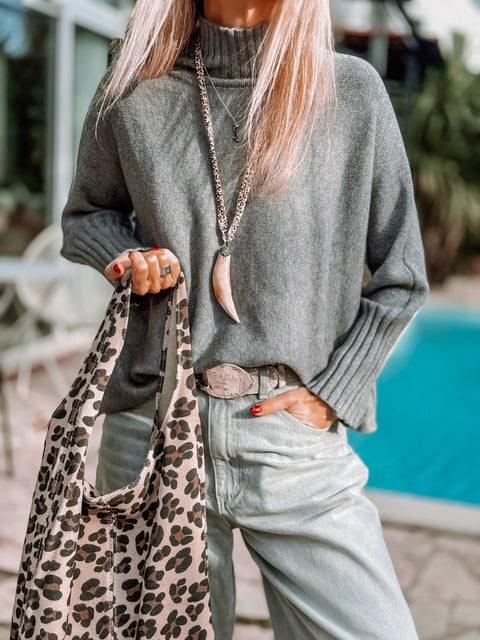 Bolso ante leopardo