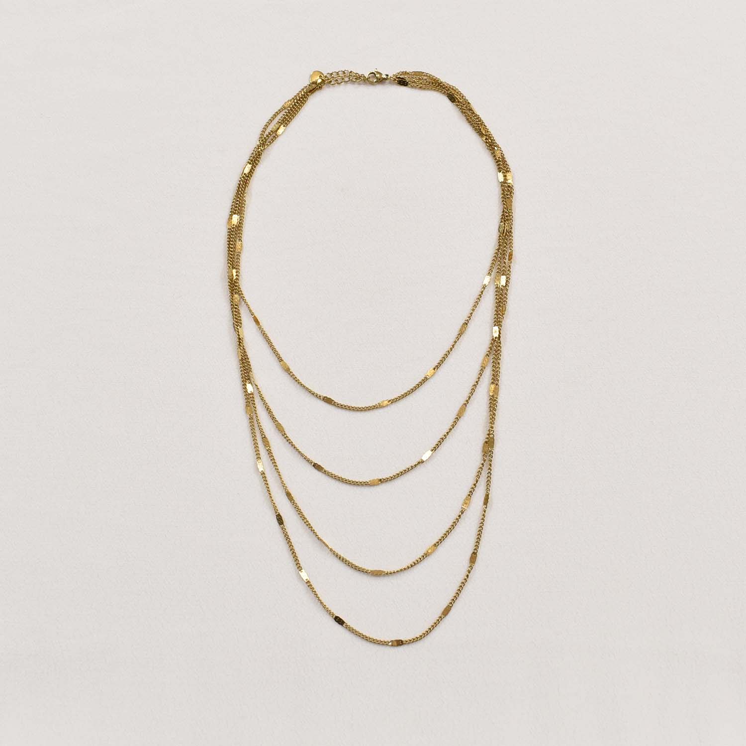 Gold chains necklace 