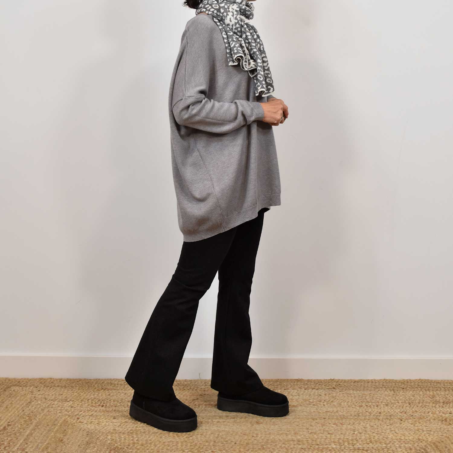 Jersey oversize gris