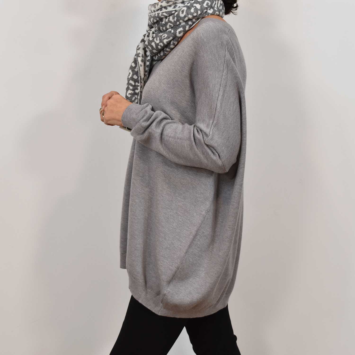 Jersey oversize gris