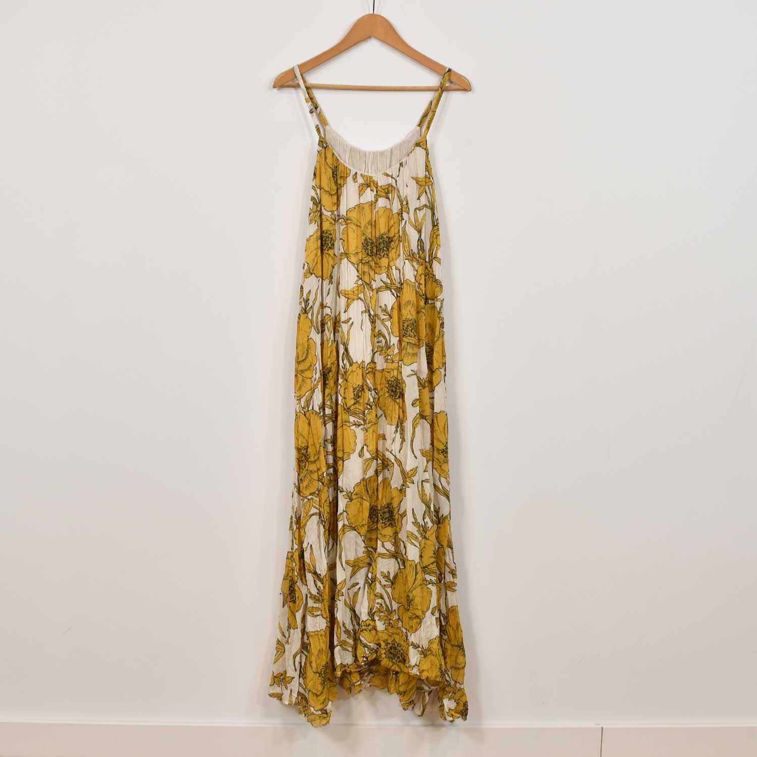 Yelow flowers long dress