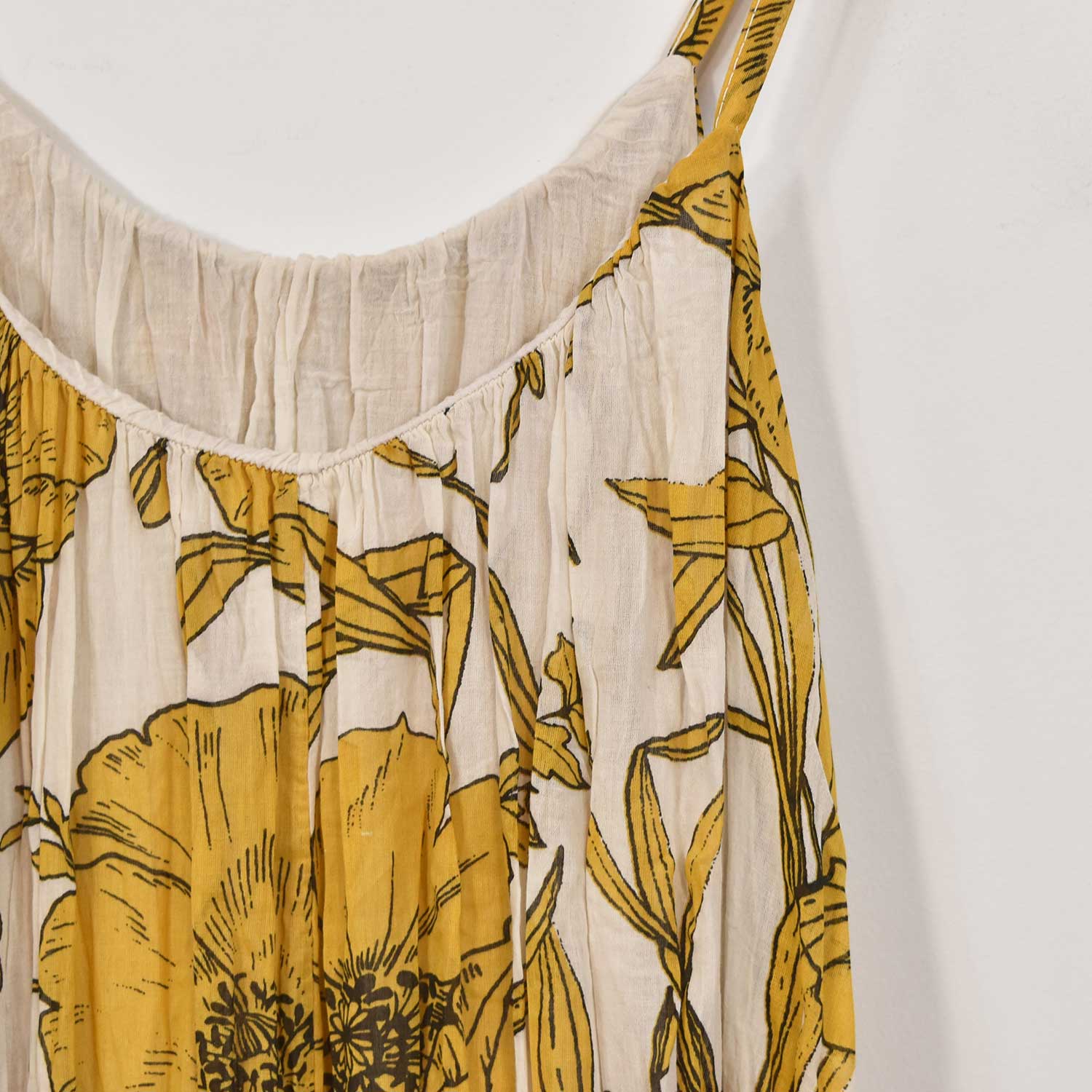 Yelow flowers long dress