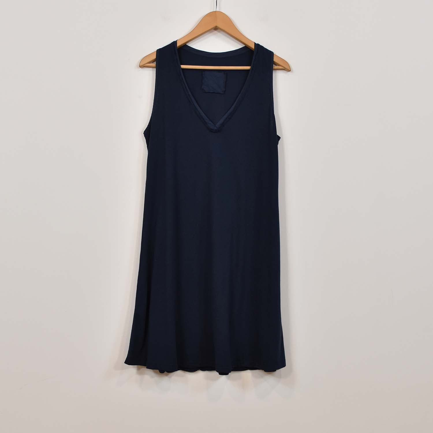 Blue short frayed dress