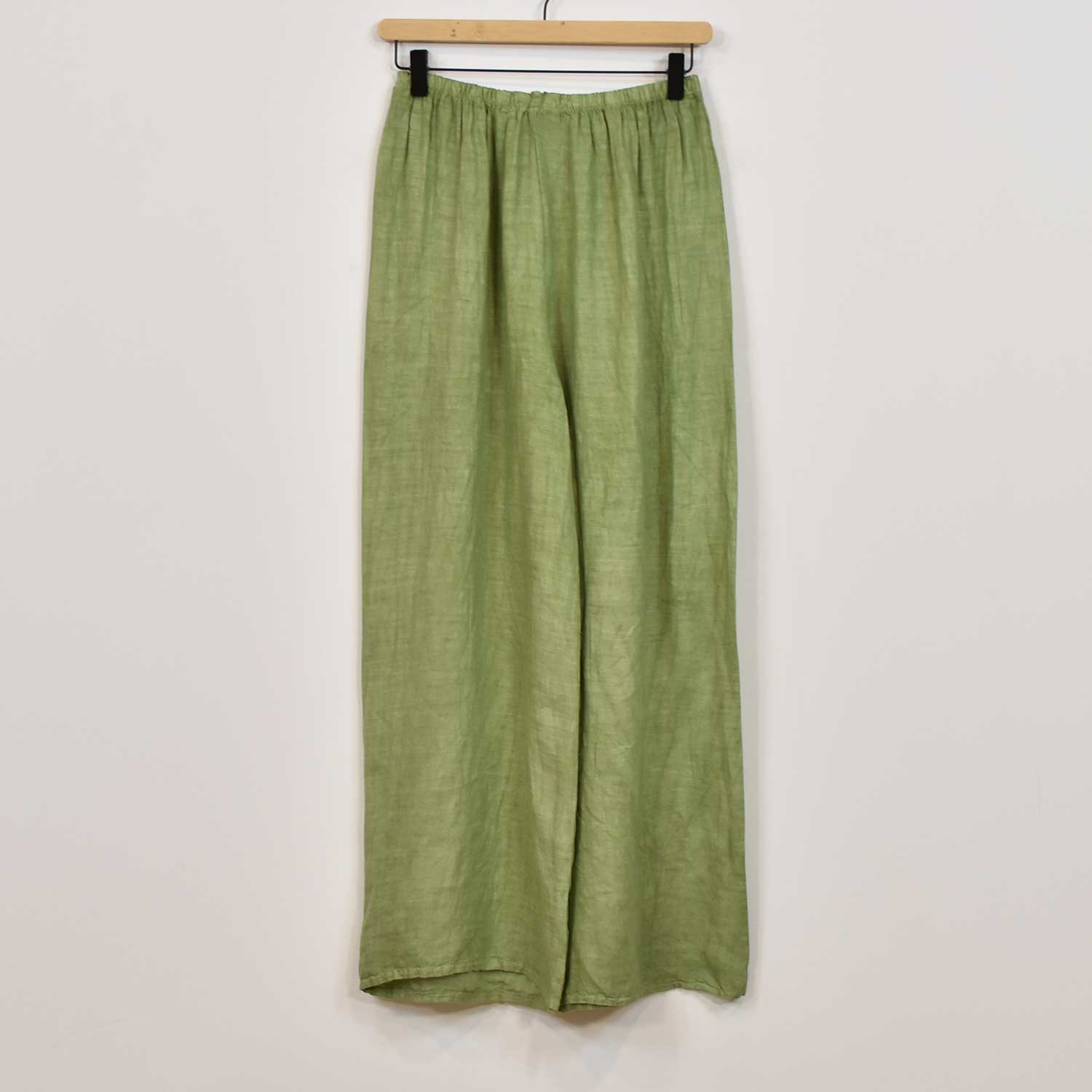 Green Straight linen pants
