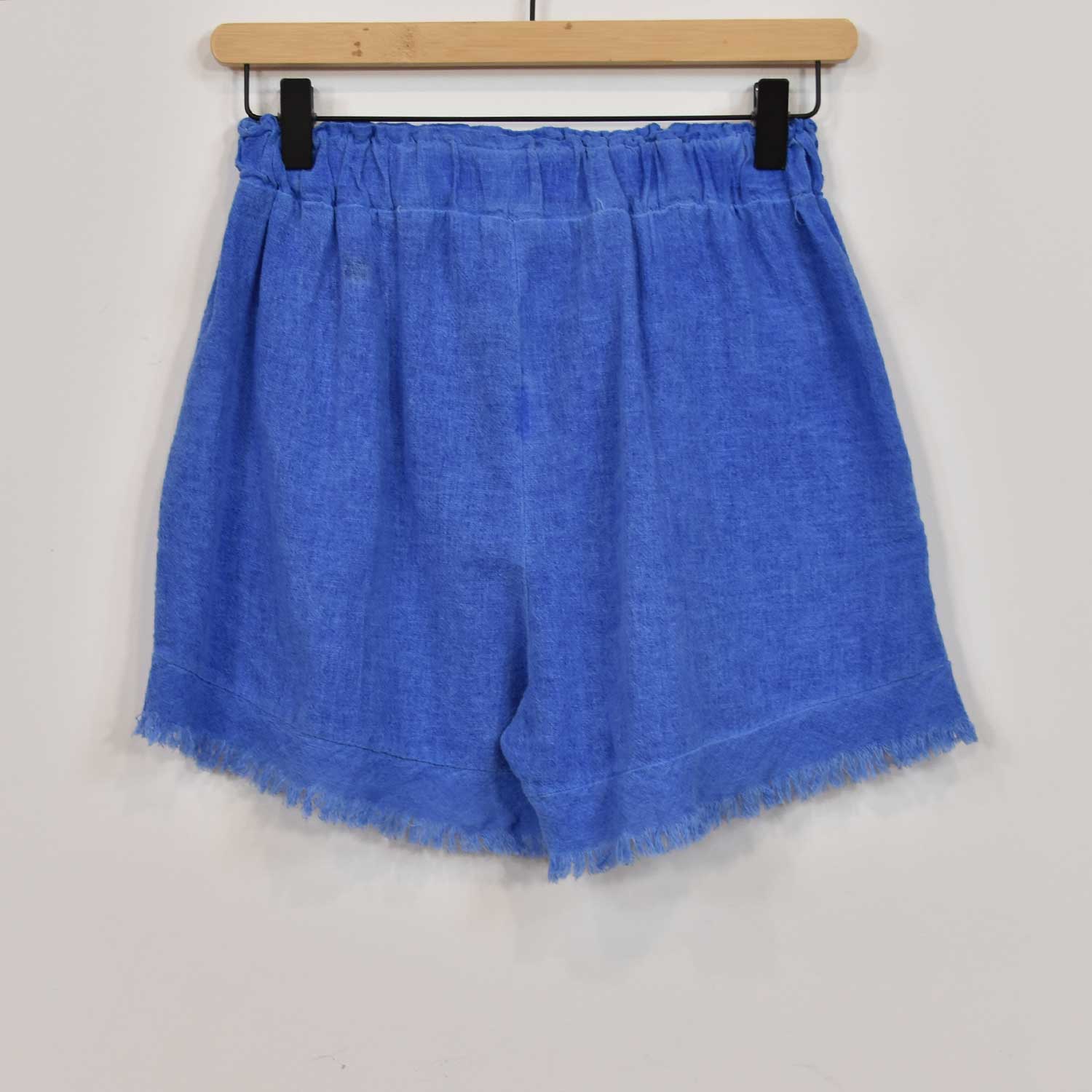 Blue frayed shorts