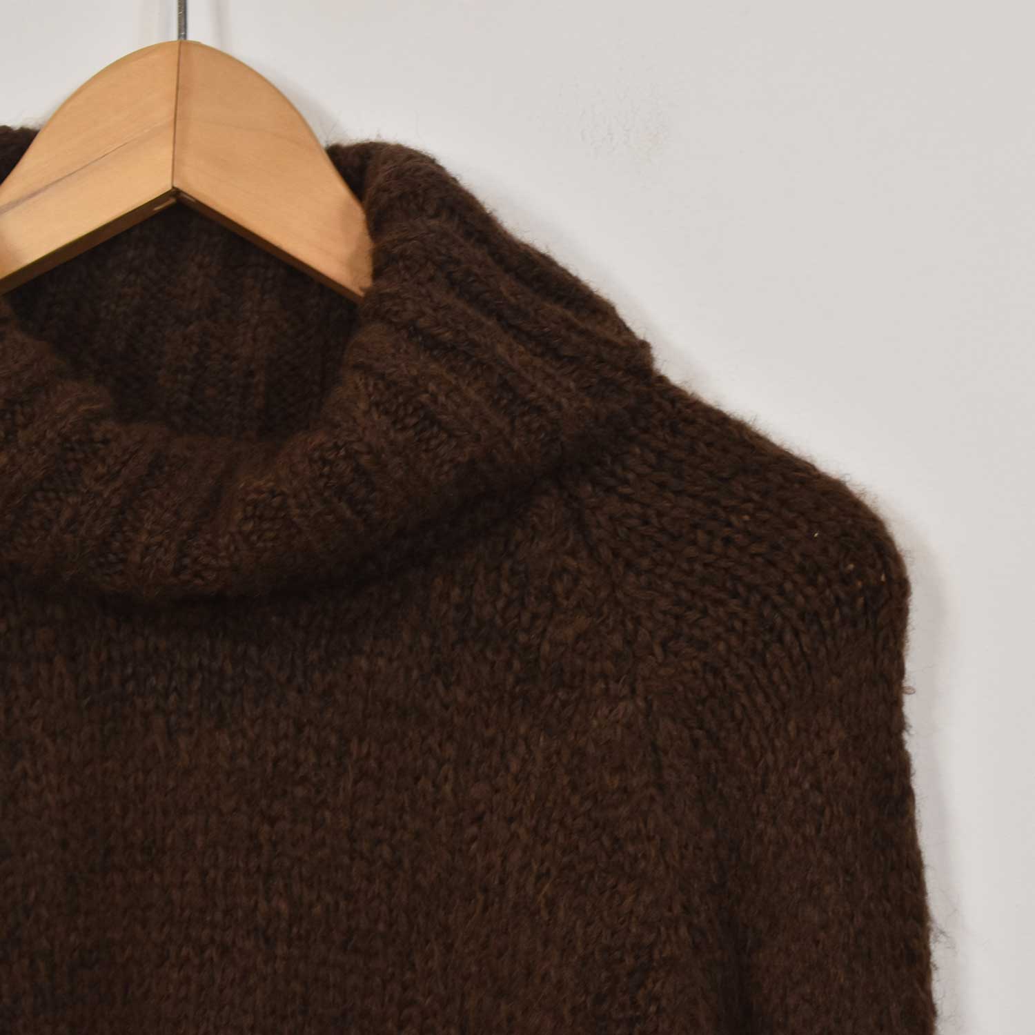 Brown turtleneck sweater