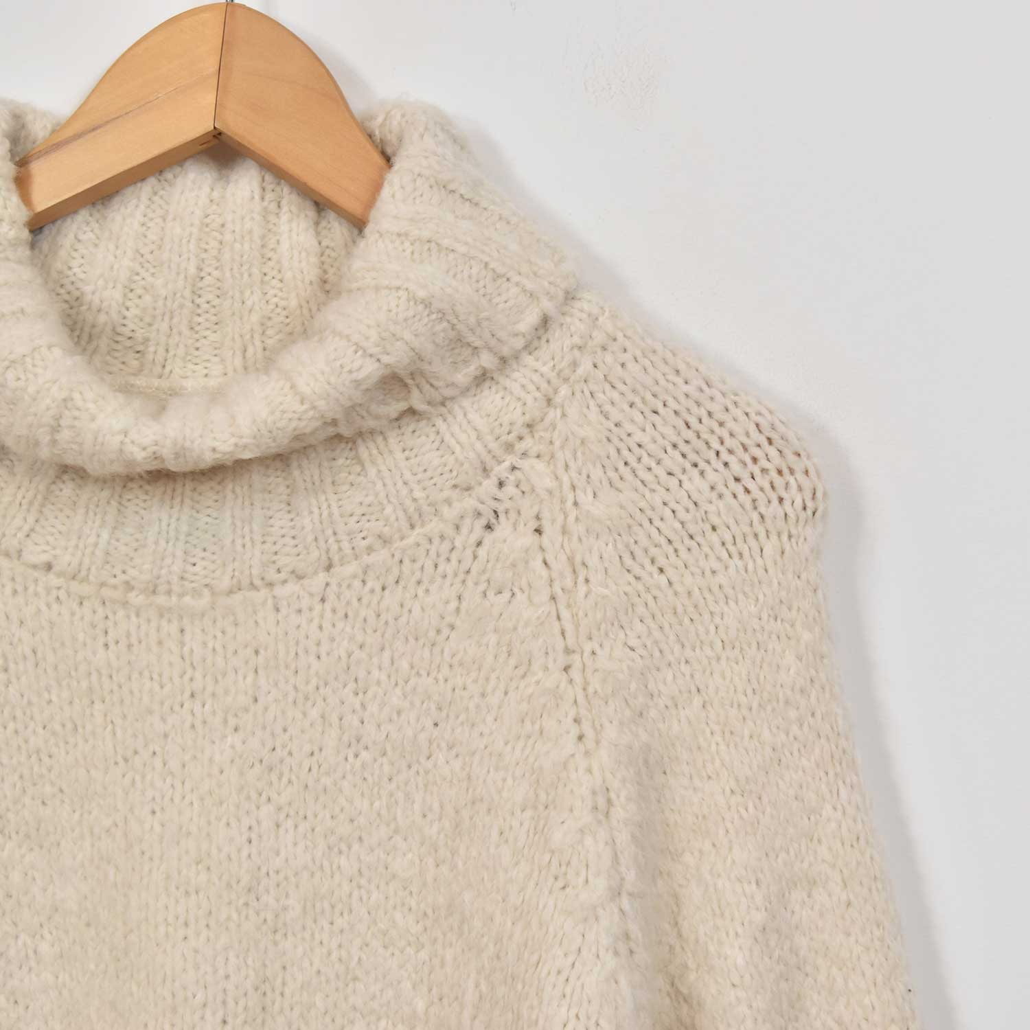 Beige turtleneck sweater