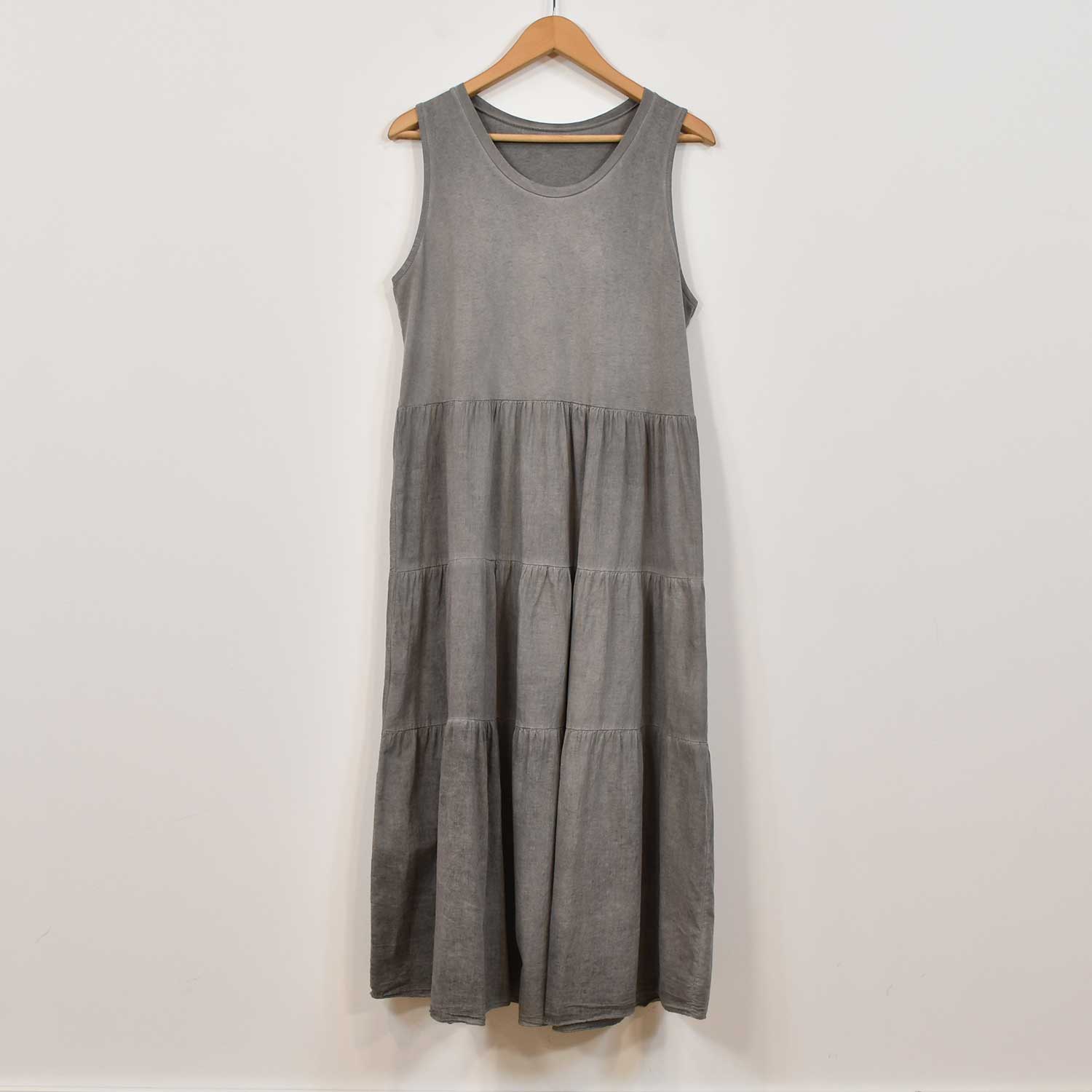 Grey stitching dress
