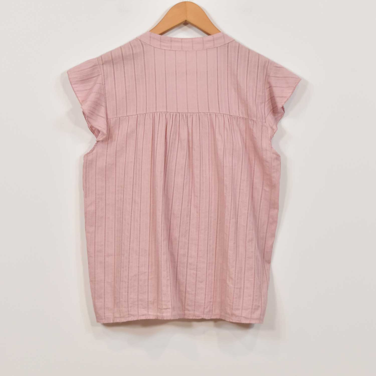Pink ruffle texture shirt