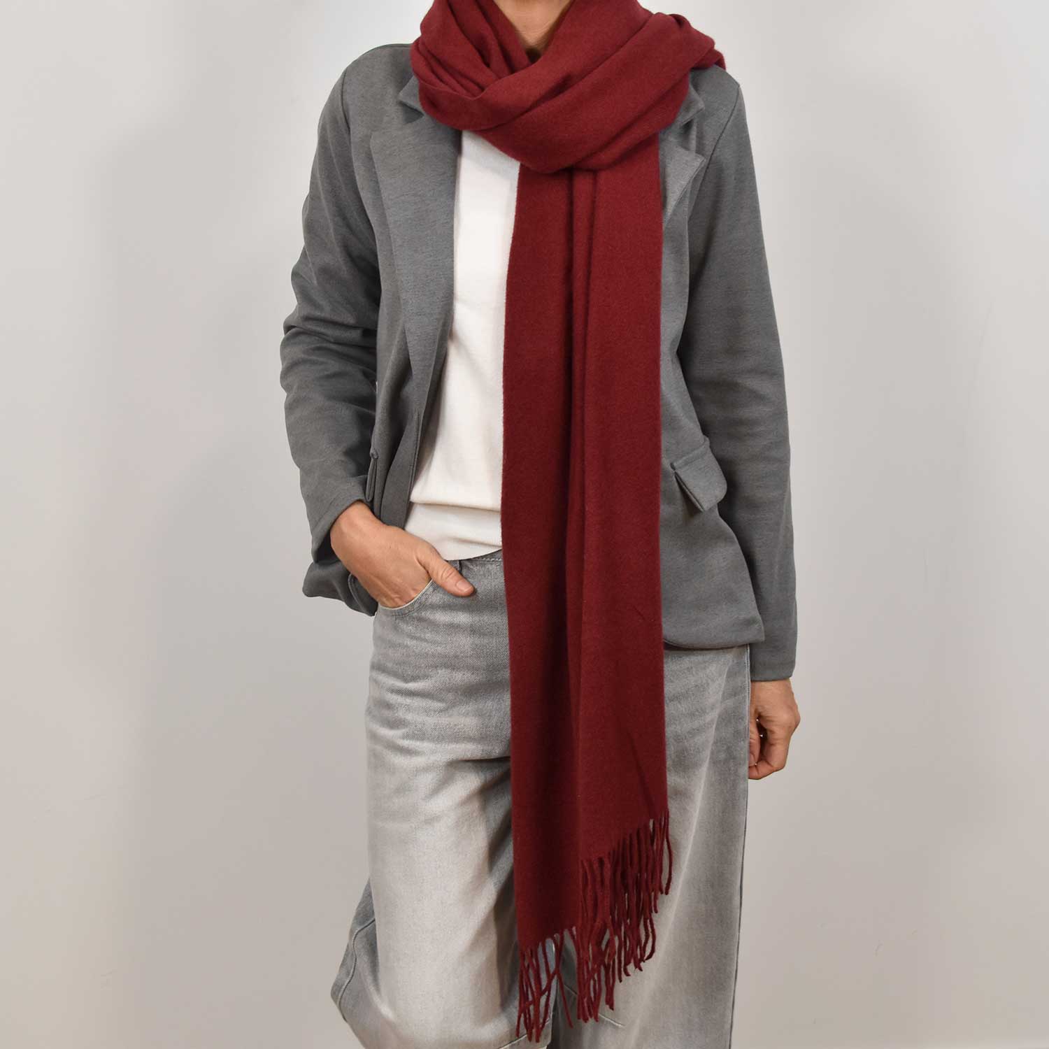 Bourdeaux cashmere foulard