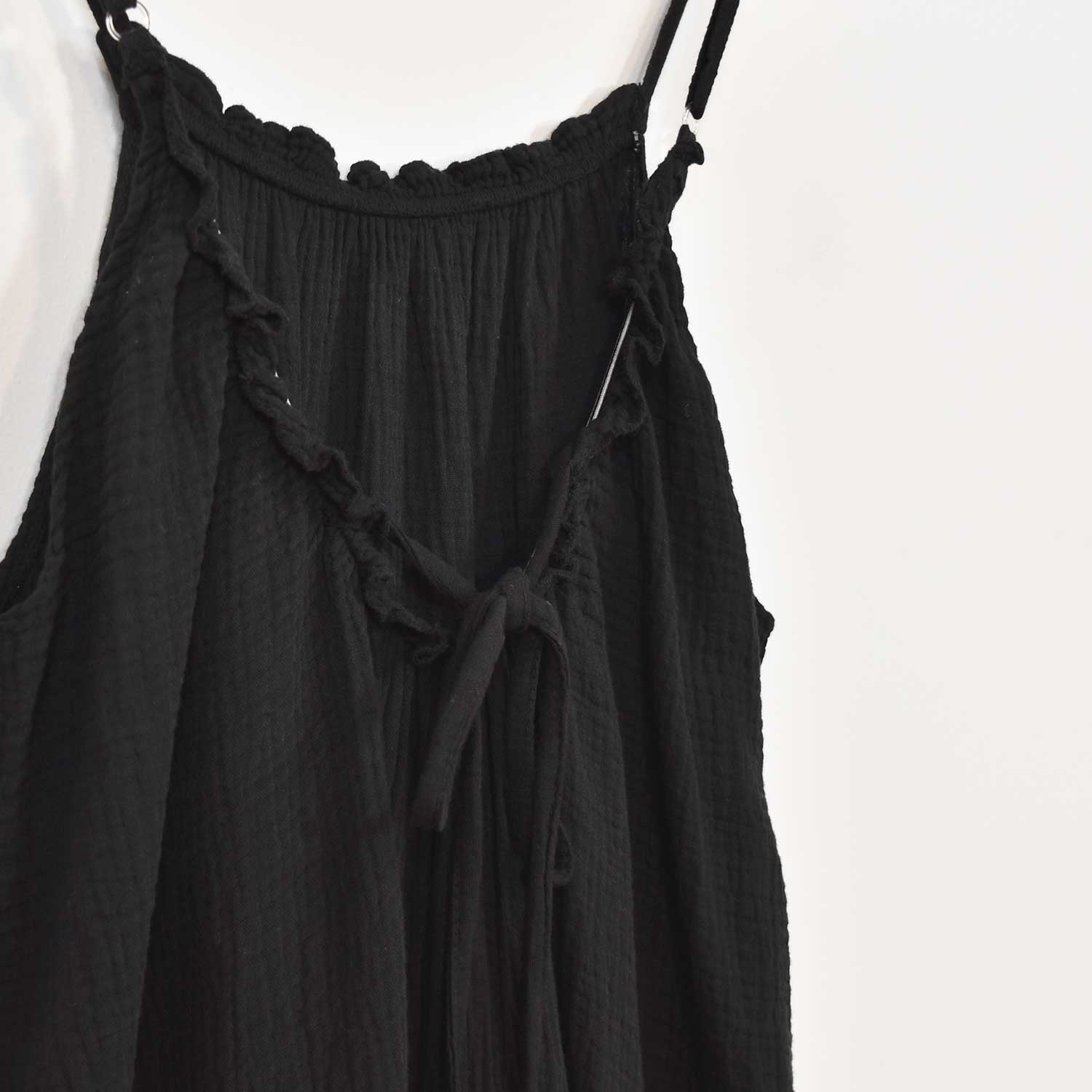 Black straps bambula dress