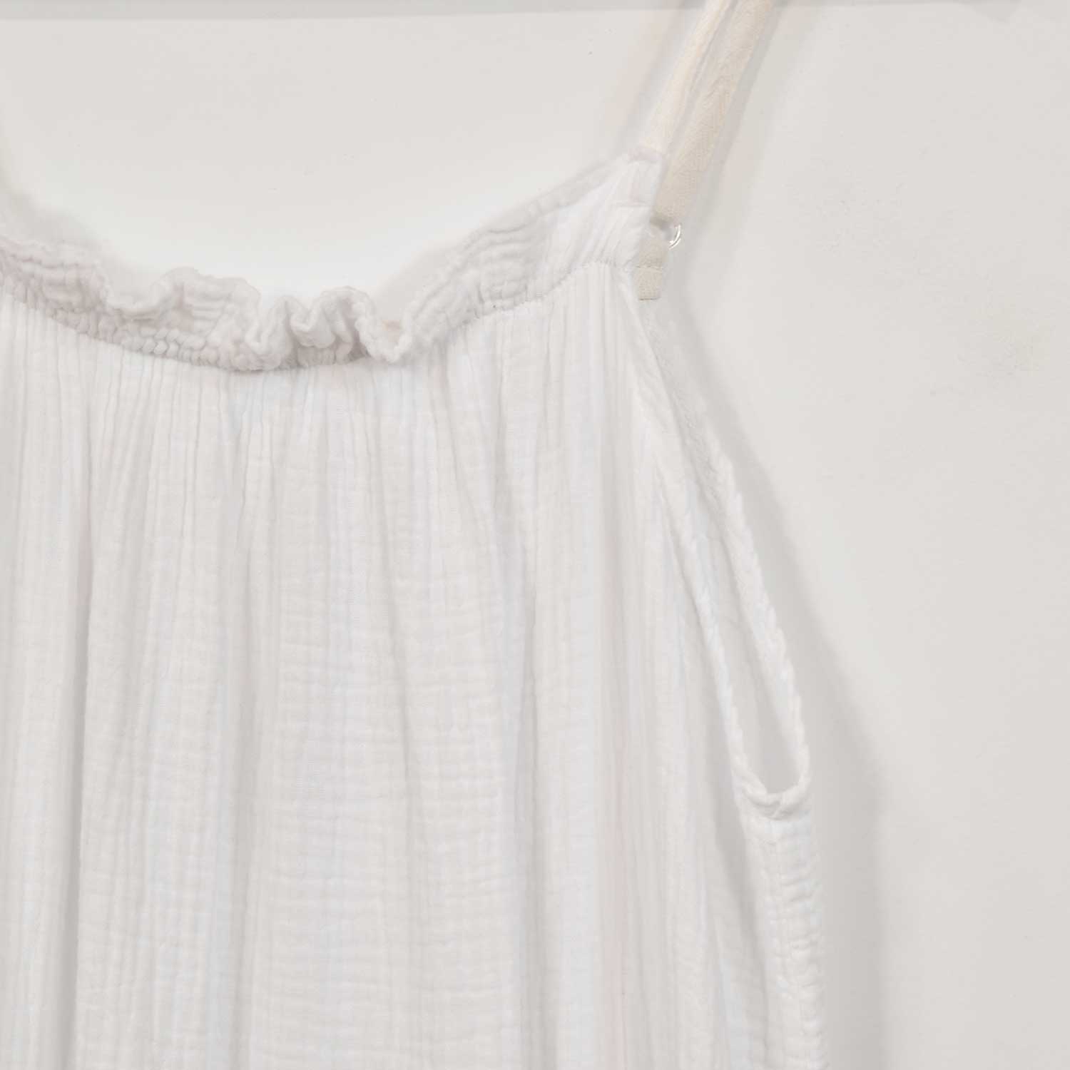 White straps bambula dress