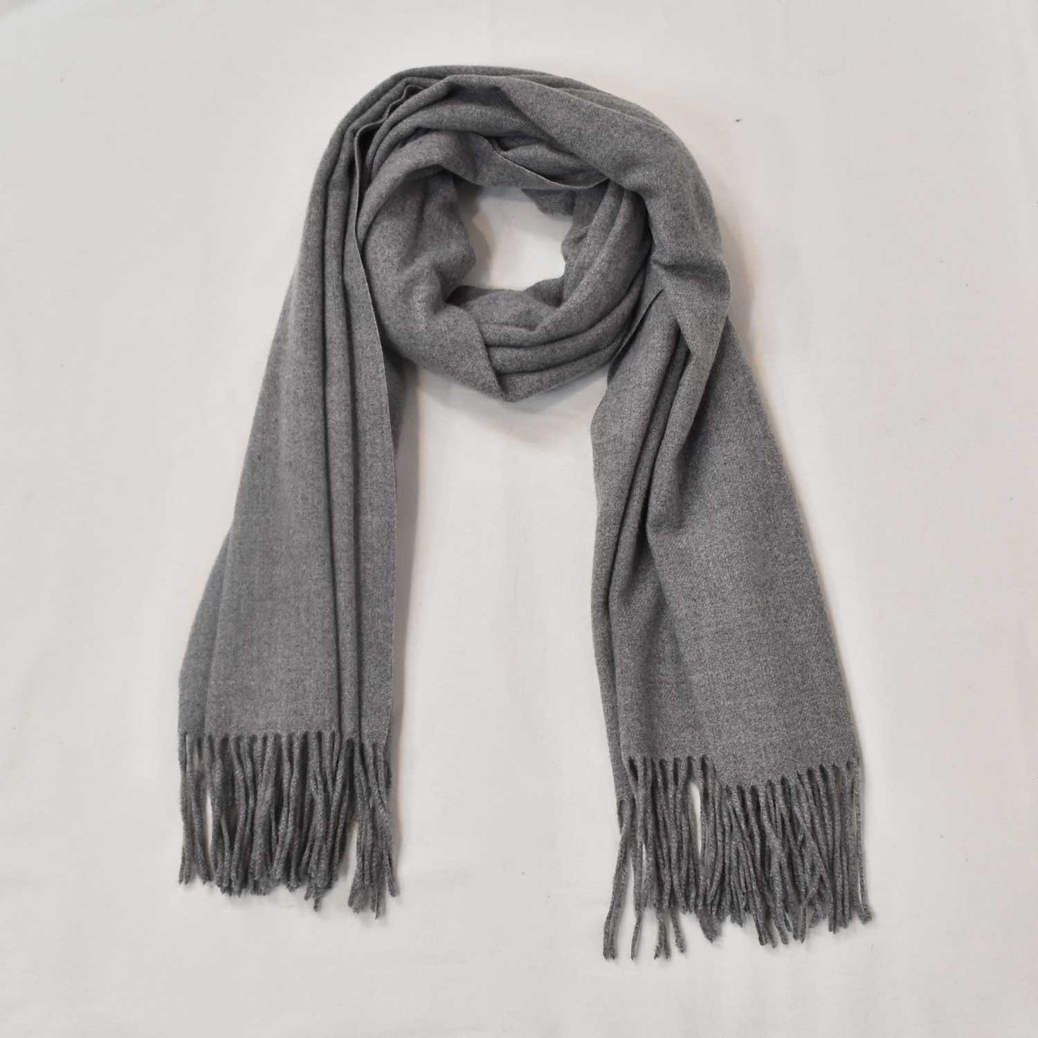 Grey cashmere foulard