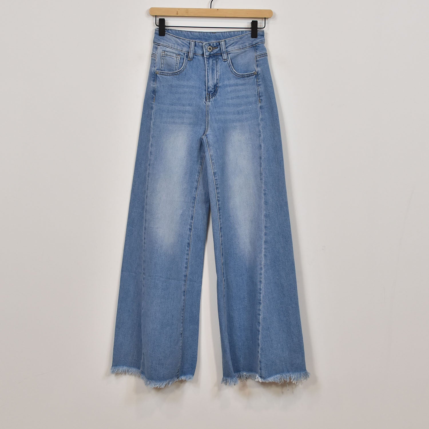 Jeans Wide leg frangés