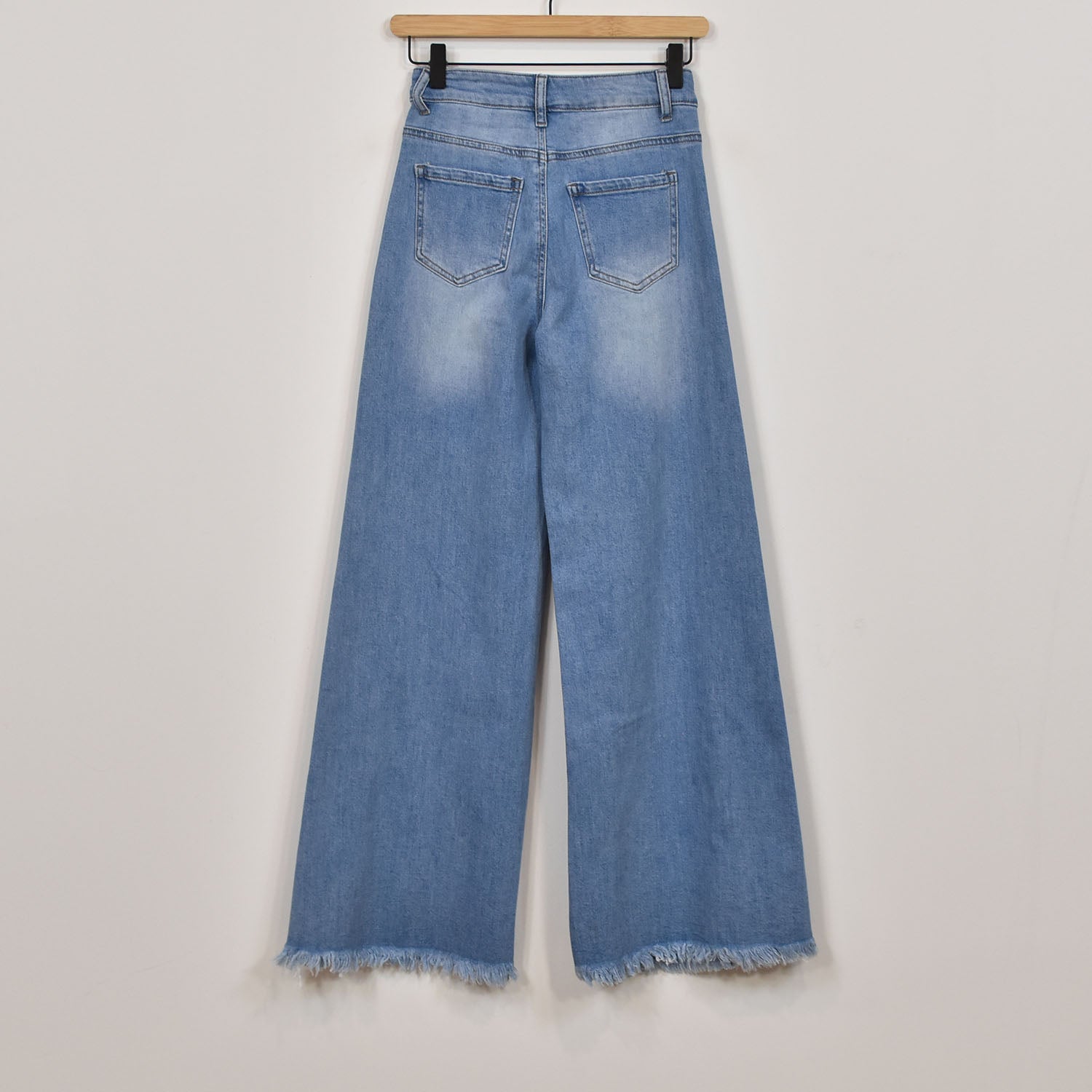 Jeans Wide leg frangés