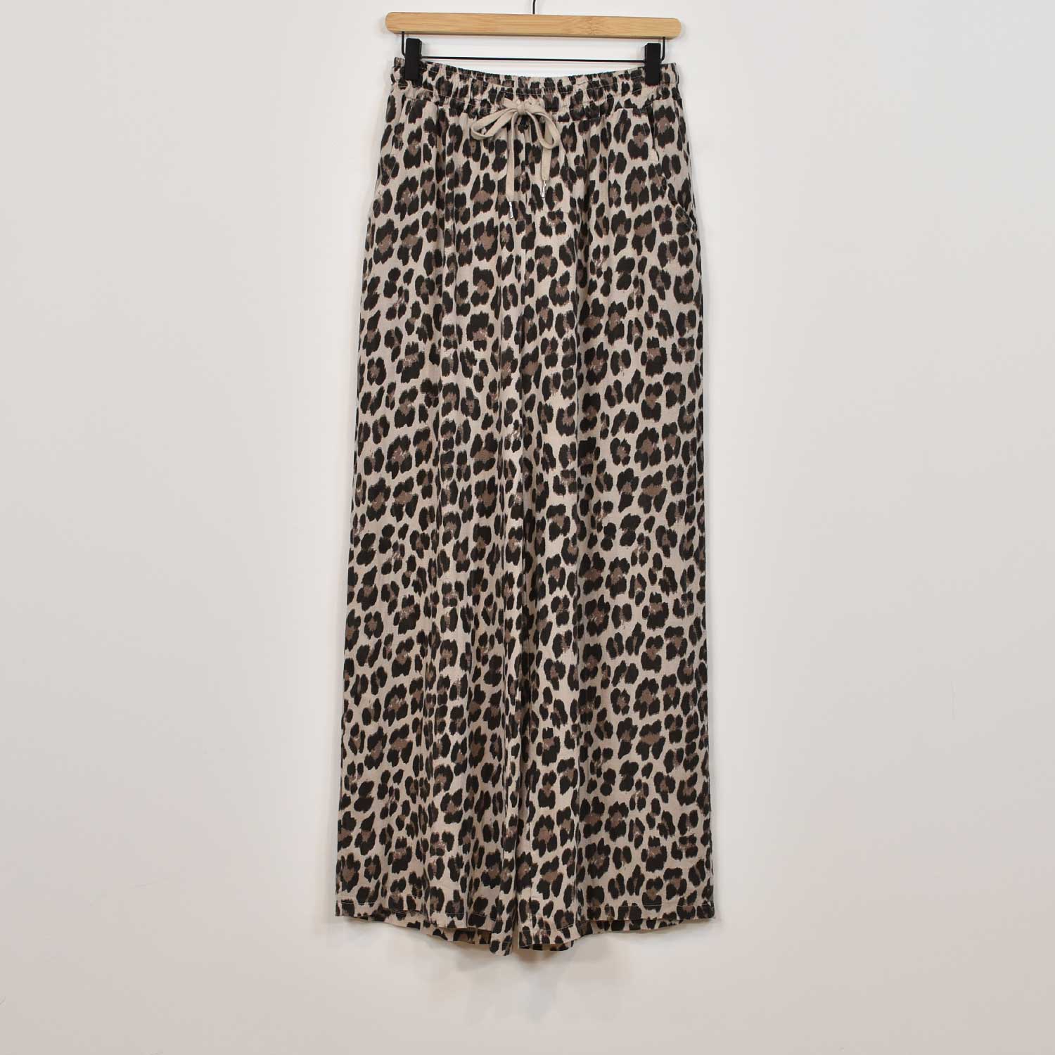 Leopard linen pants