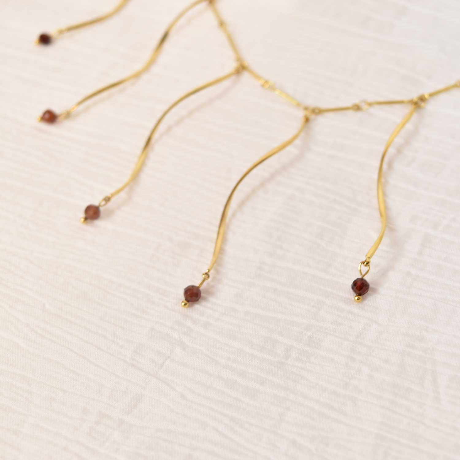 Burgundy waterfall choker
