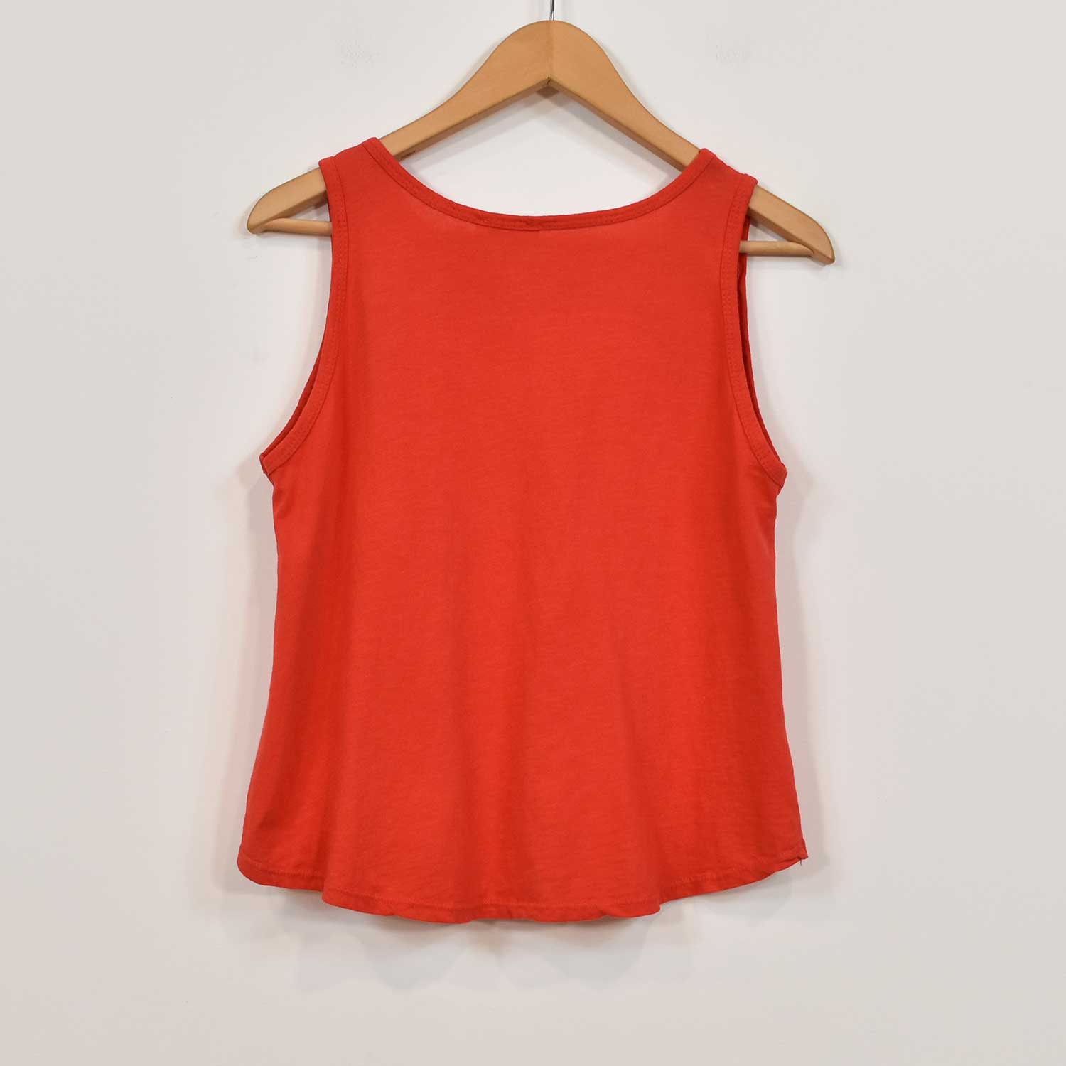 Red flared tank top