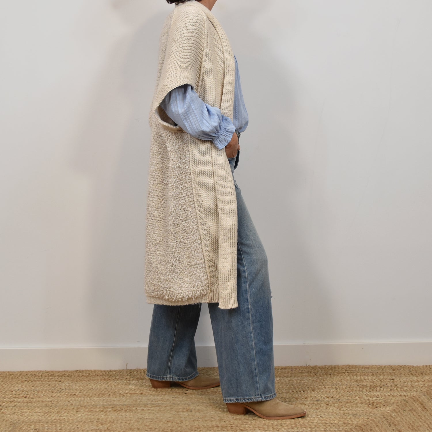 Kimono lamb beige