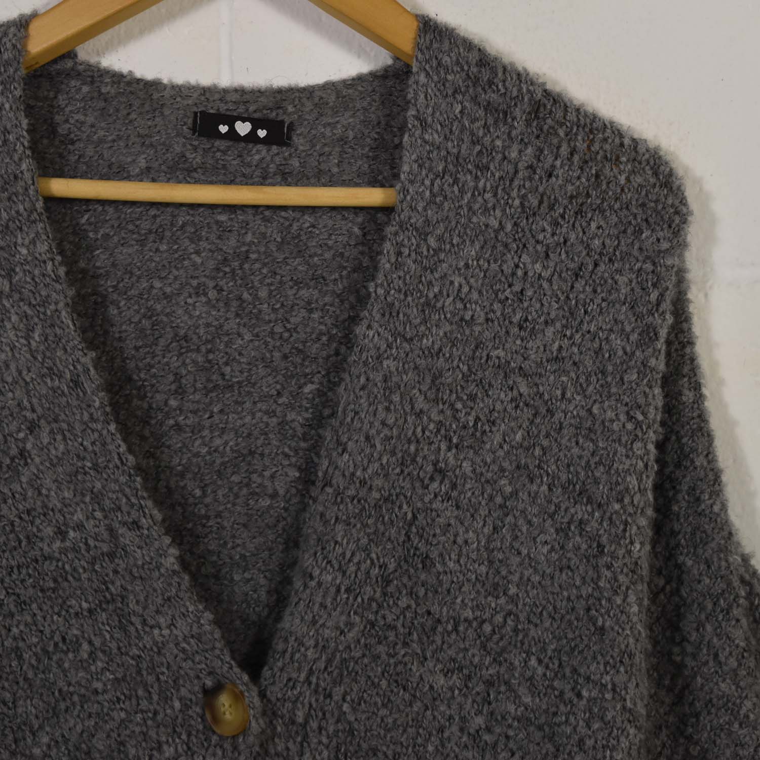 Grey lamb buttons jacket