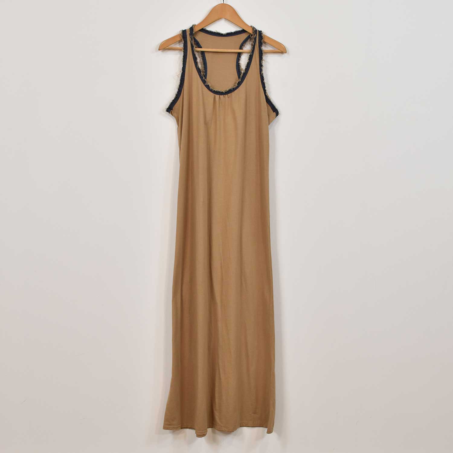 Vestido denim camel