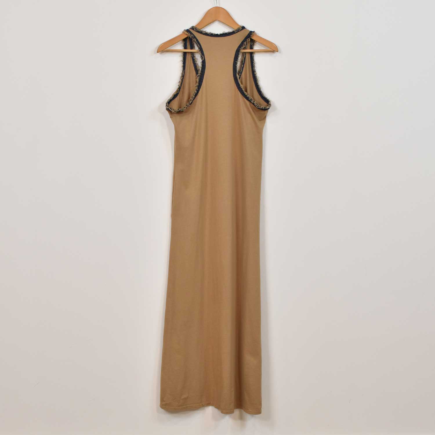 Camel denim racerback dress