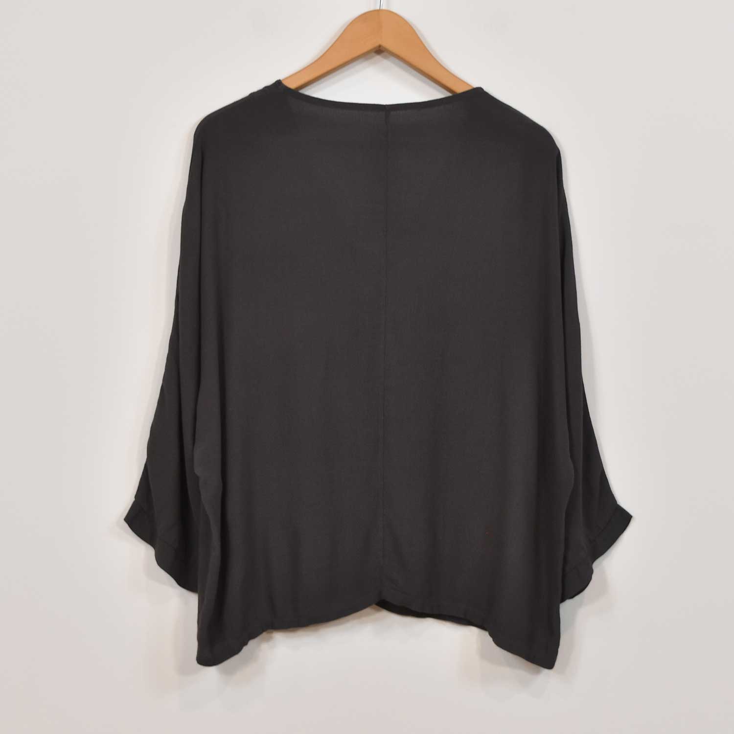 BLOUSE COL EN V ET COUTURE gris
