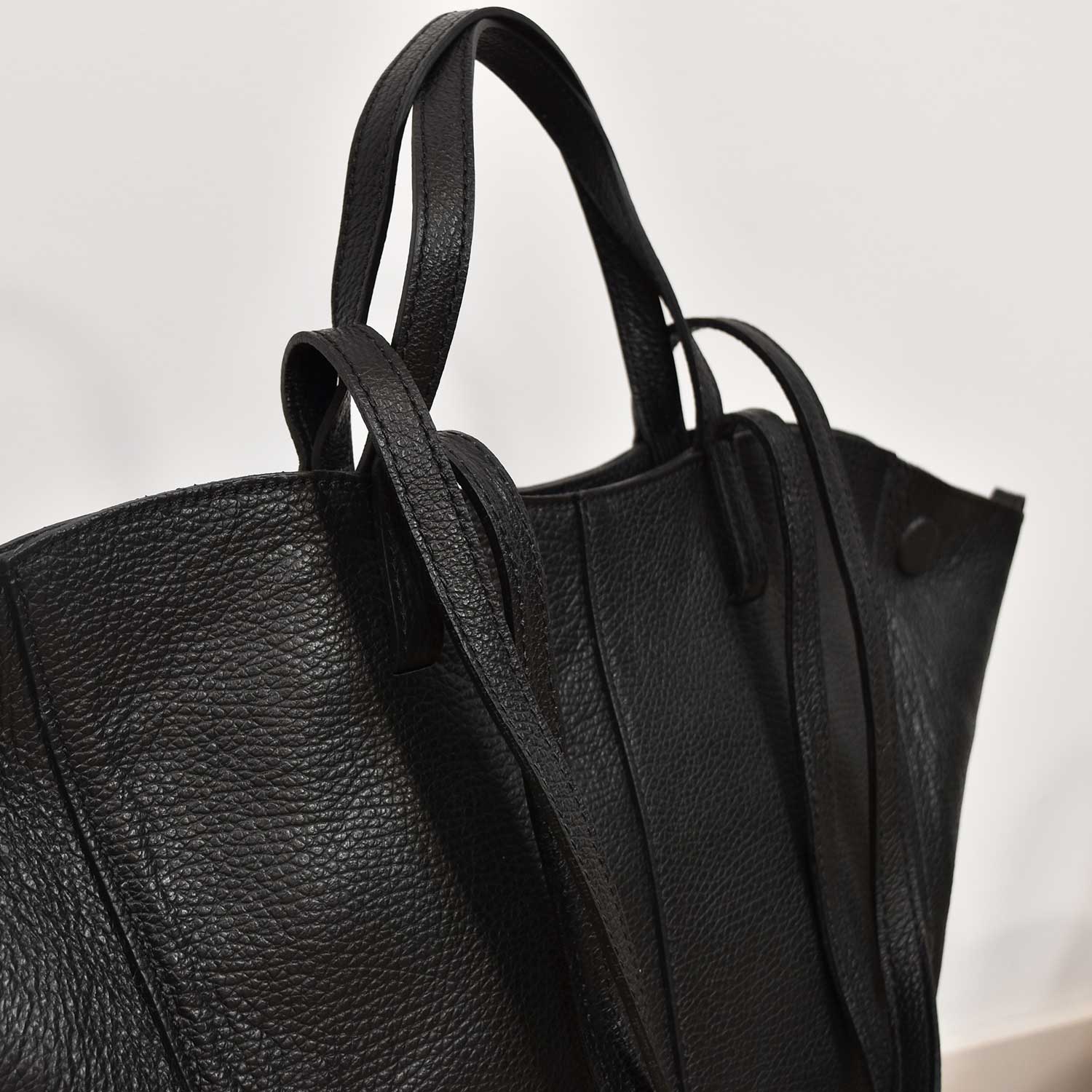 Bolso tote piel negro