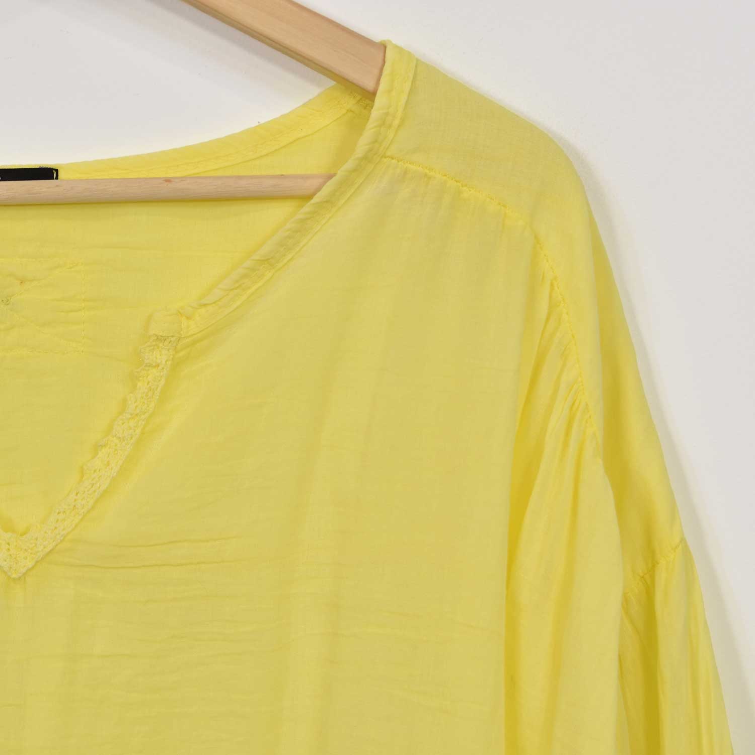 Blouse bouffante jaune