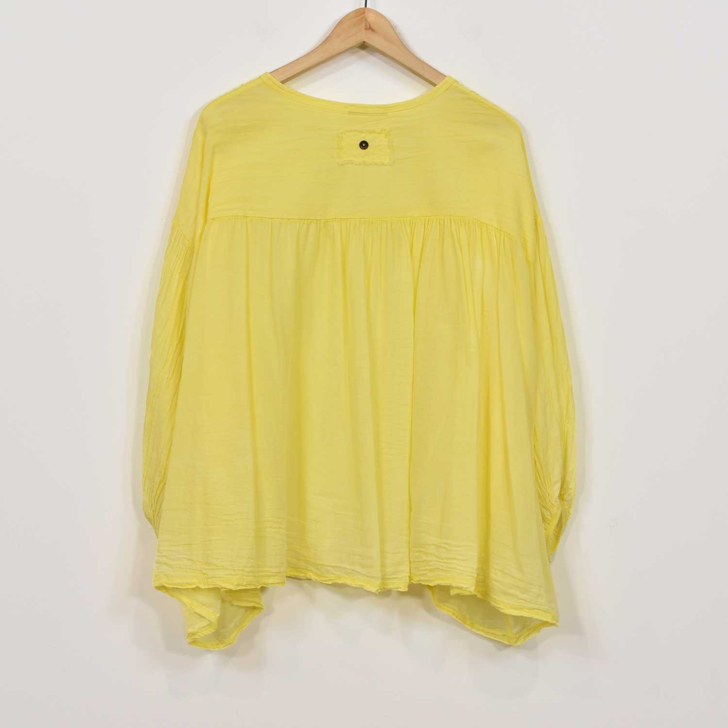 Blouse bouffante jaune