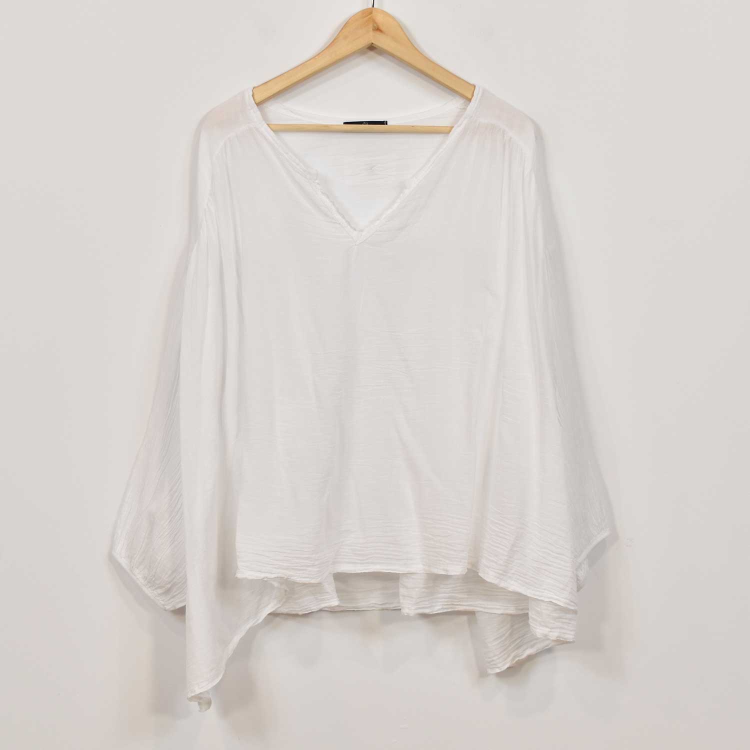 White puffed blouse