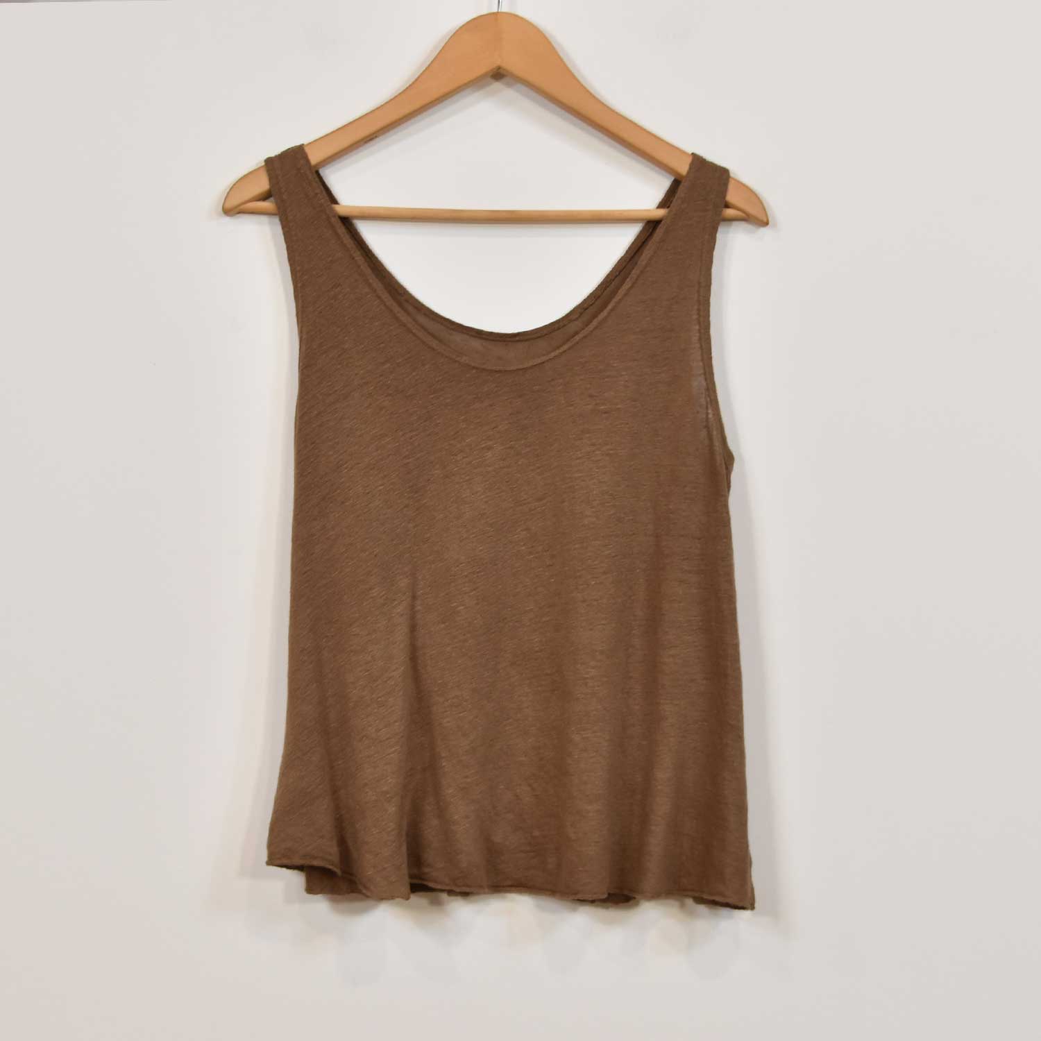 Brown linen T-shirt