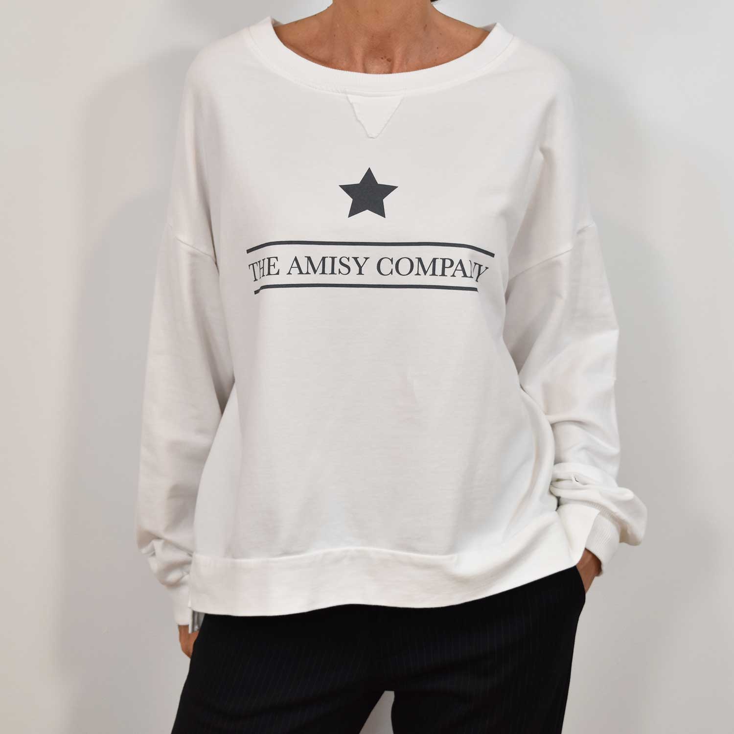Sweatshirt ètoile Amisy blanc