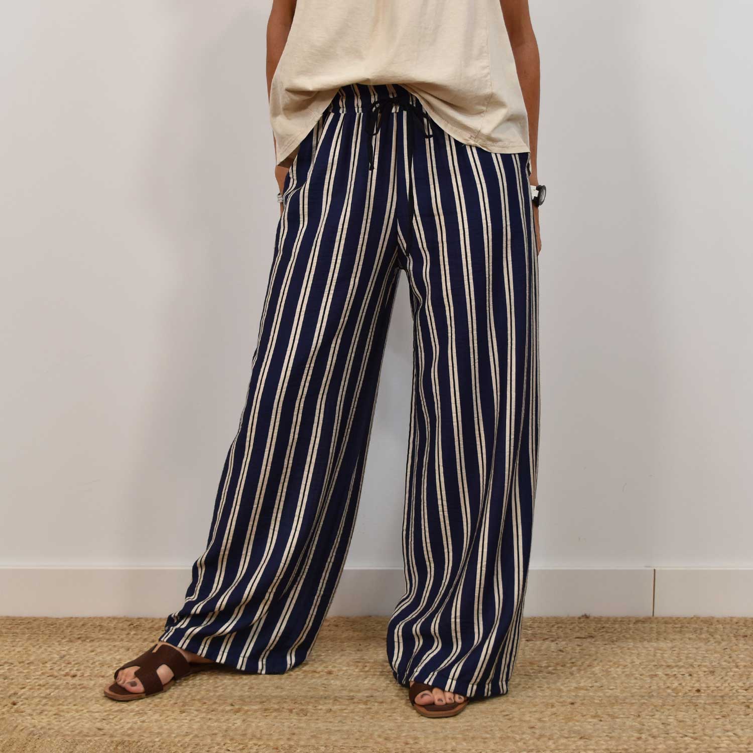 pantalon pijamas bleu marin