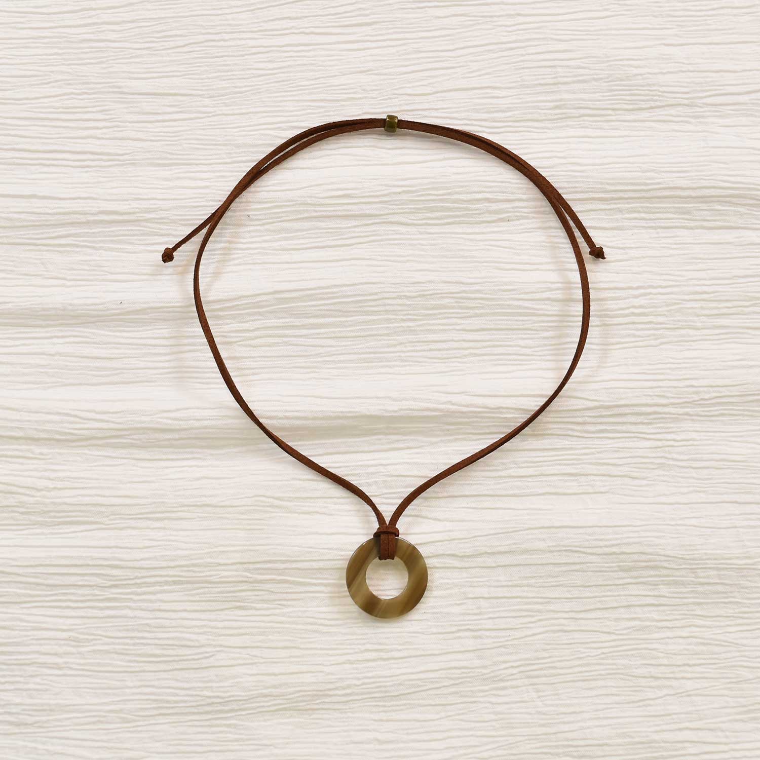 Brown hoop necklace
