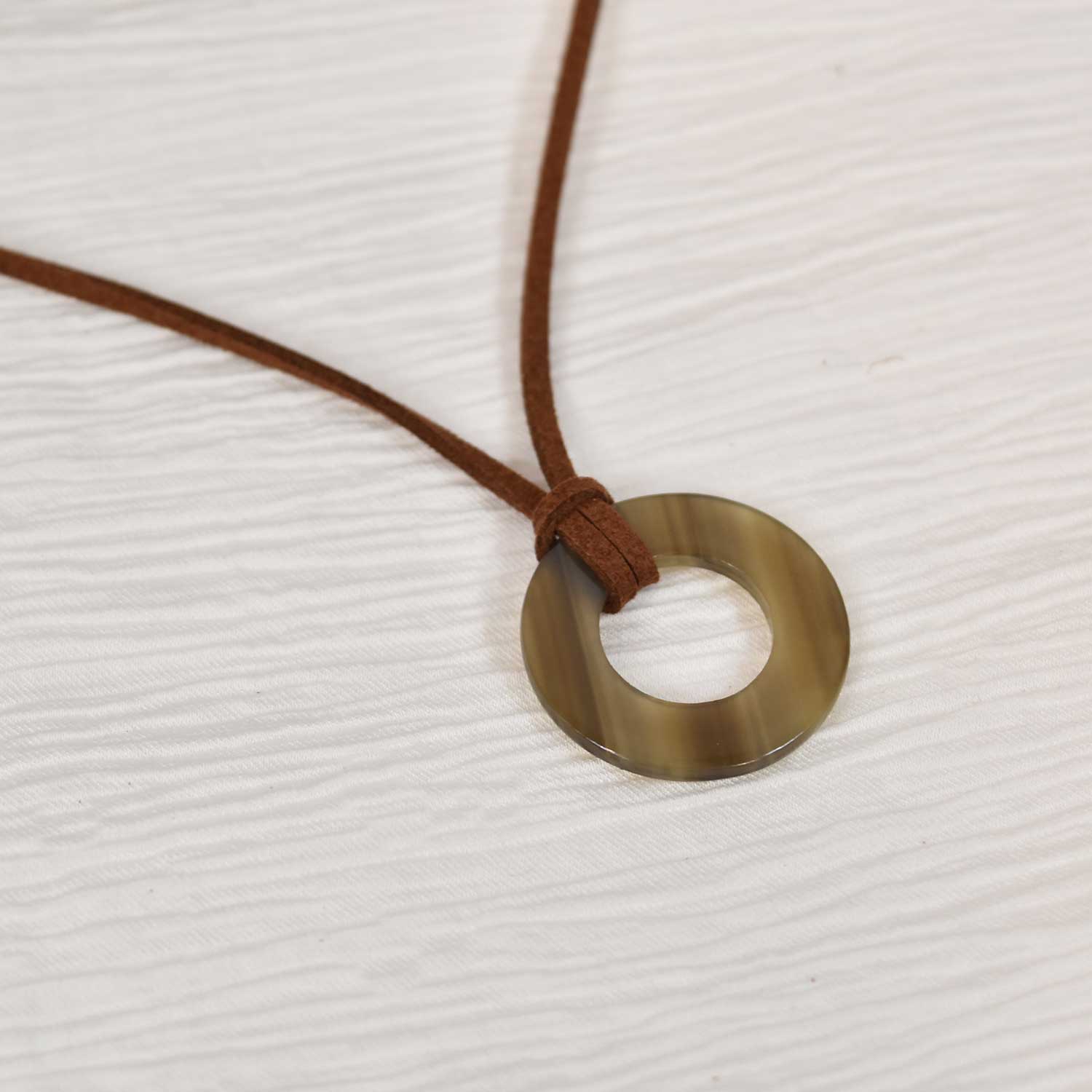 Brown hoop necklace
