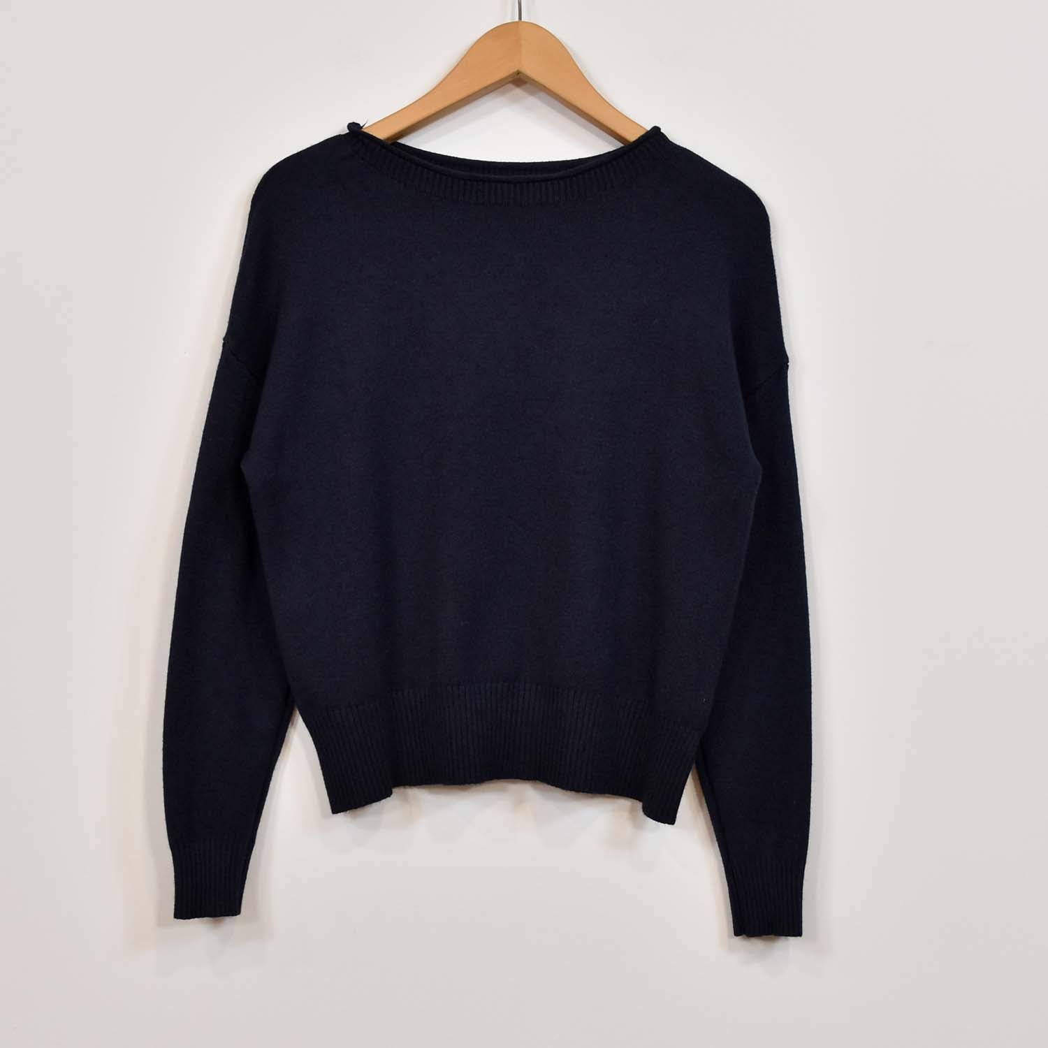 Blue neck sweater