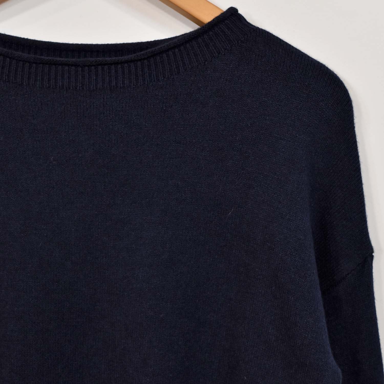 Blue neck sweater