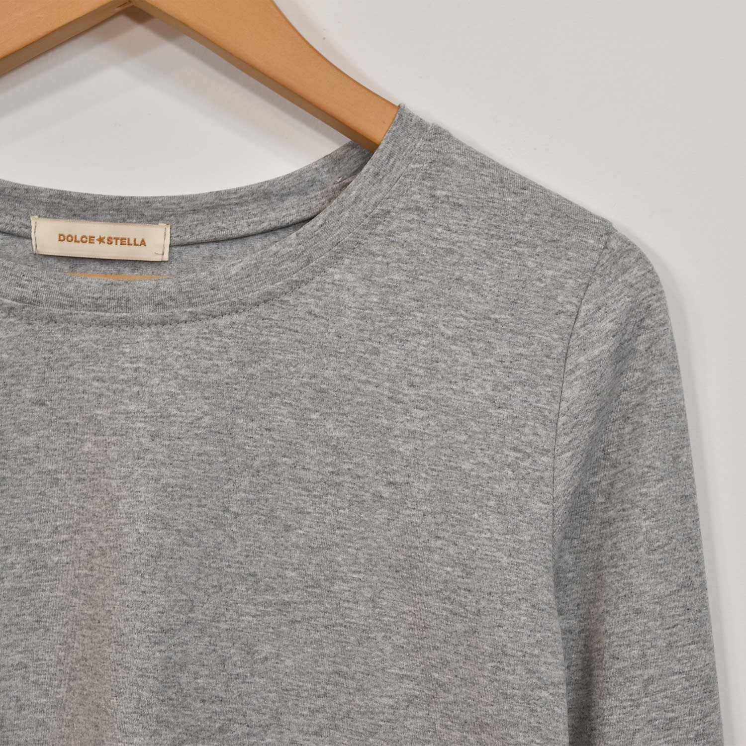 Grey basic cotton t-shirt