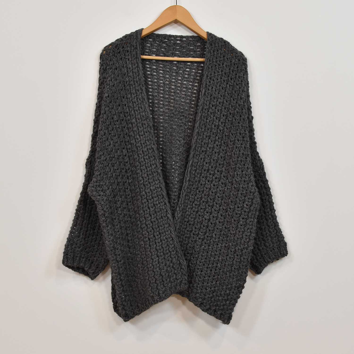 Grey coarse knit jacket