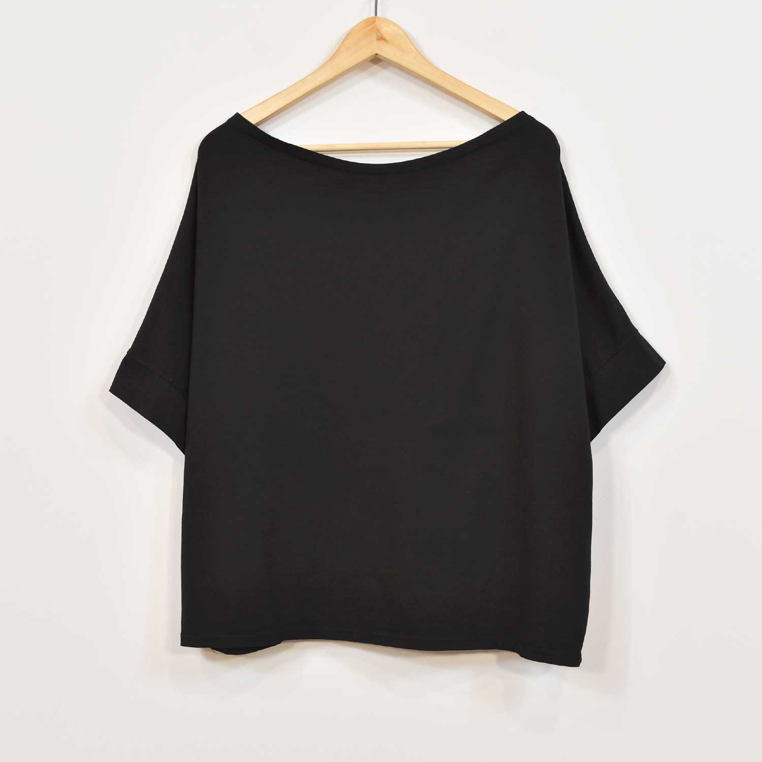 T-shirt bateau oversize noir