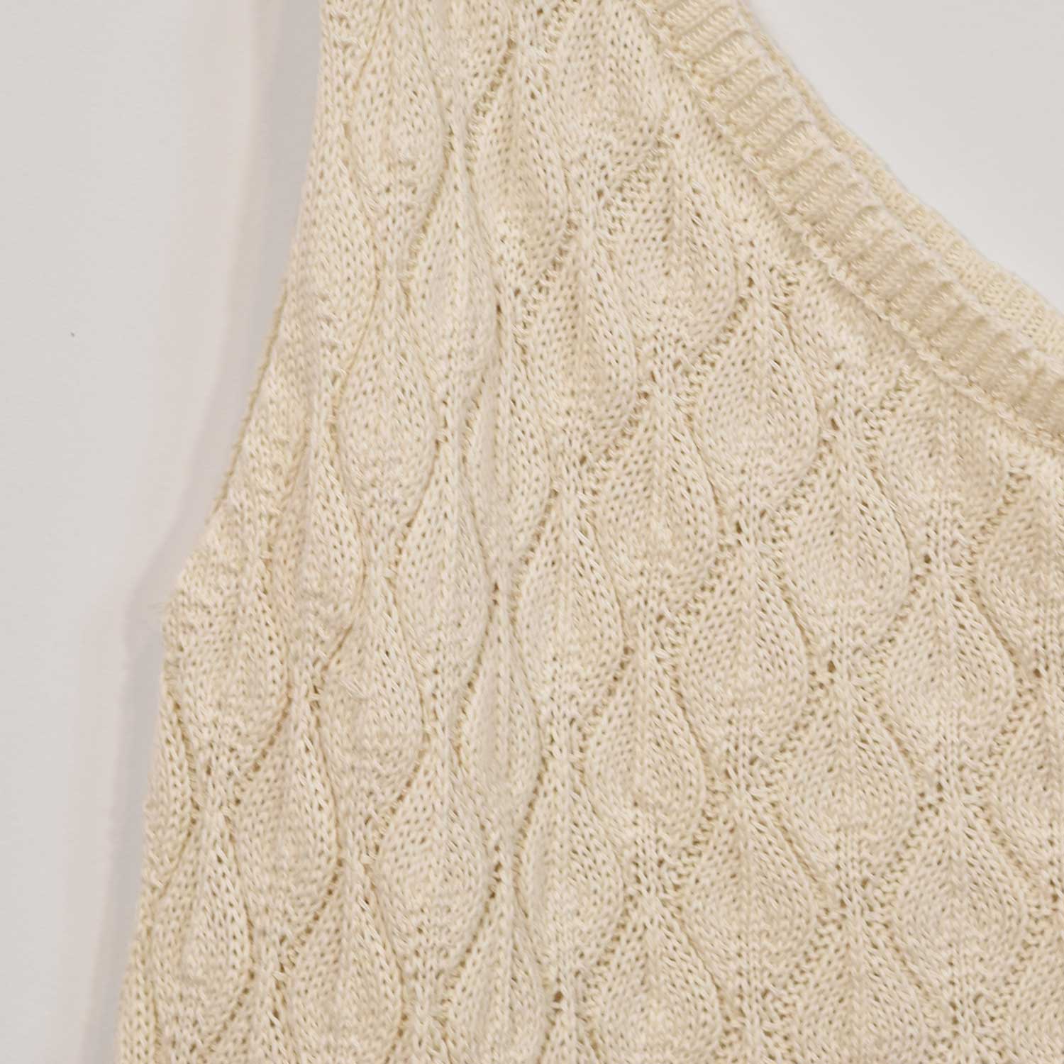 beige Asymmetrical knit top