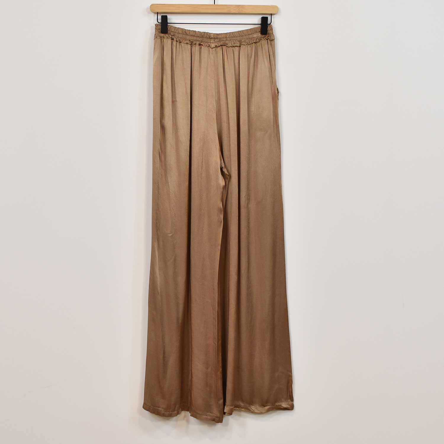 Camel satin pants