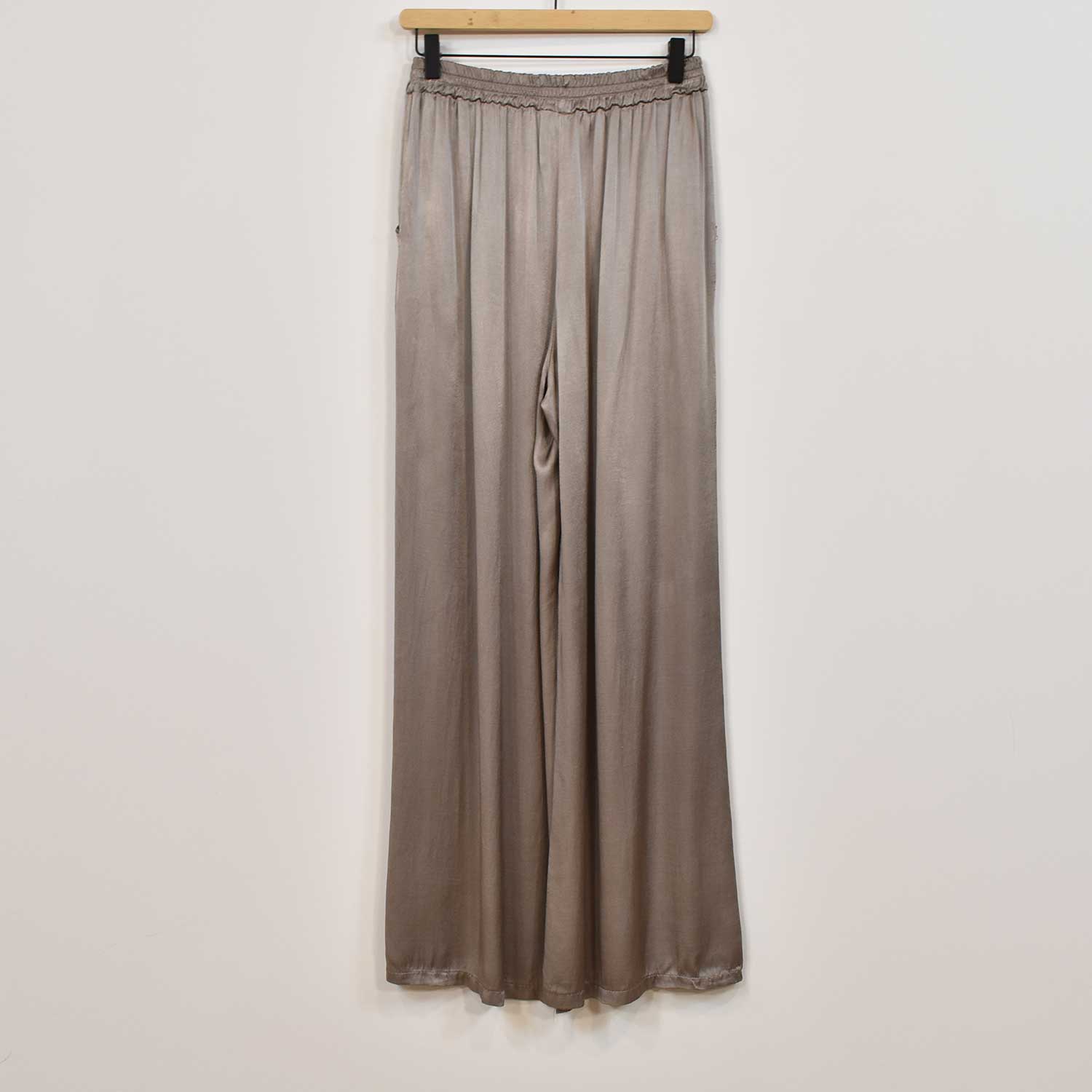 Taupe satin pants