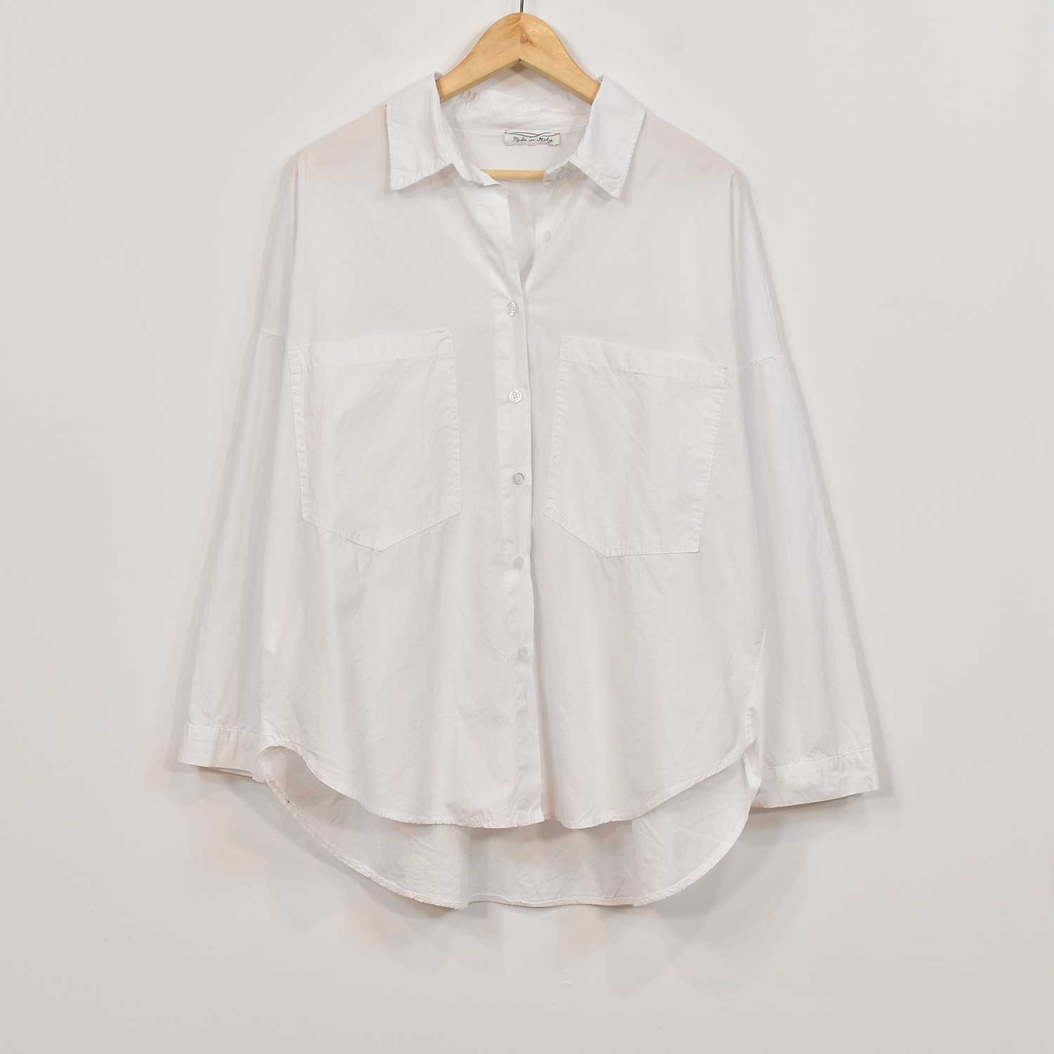 Camisa bolsillos blanca