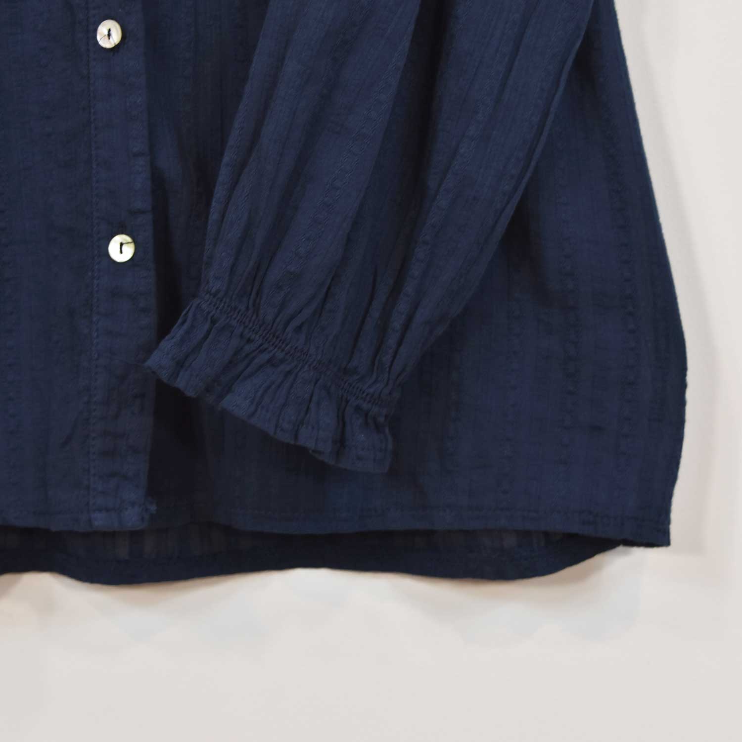 chemise bleu texturée