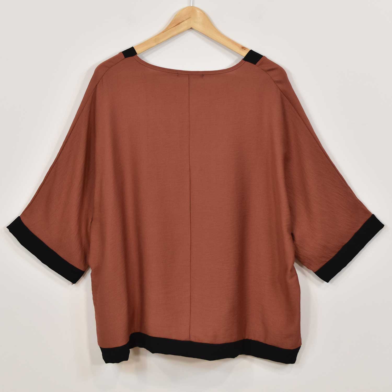 blouse bicolore marsala