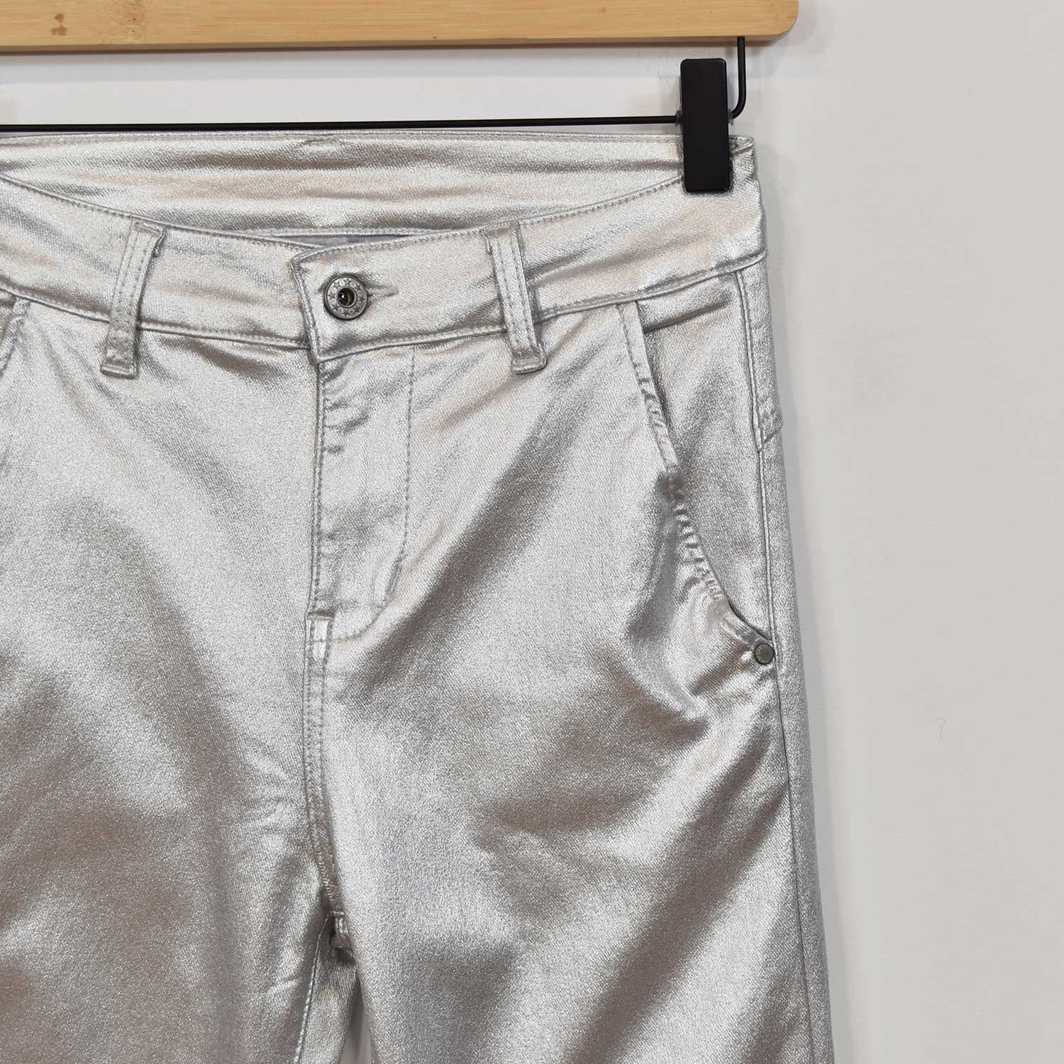 Silver flared pants