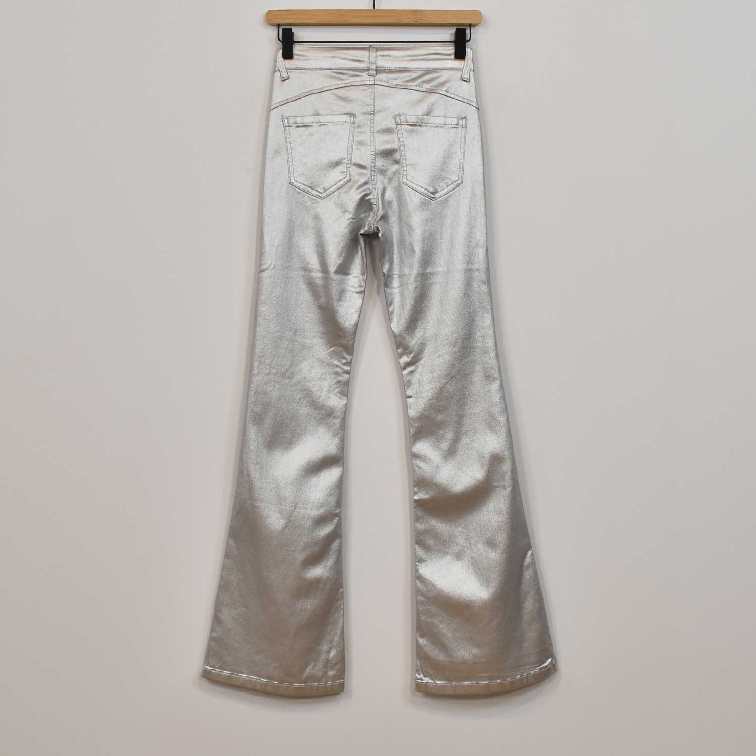 Silver flared pants