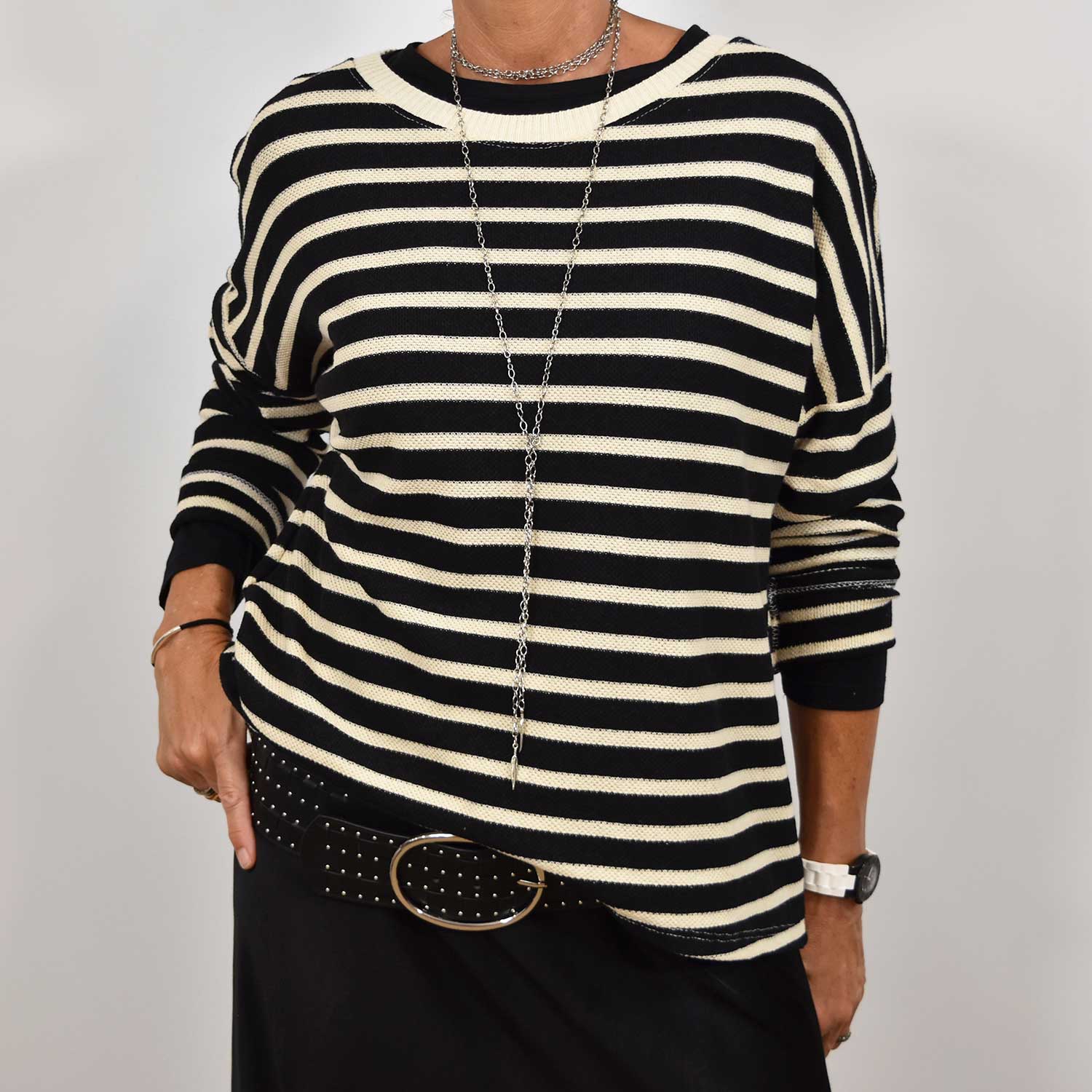 Black stripped sweater